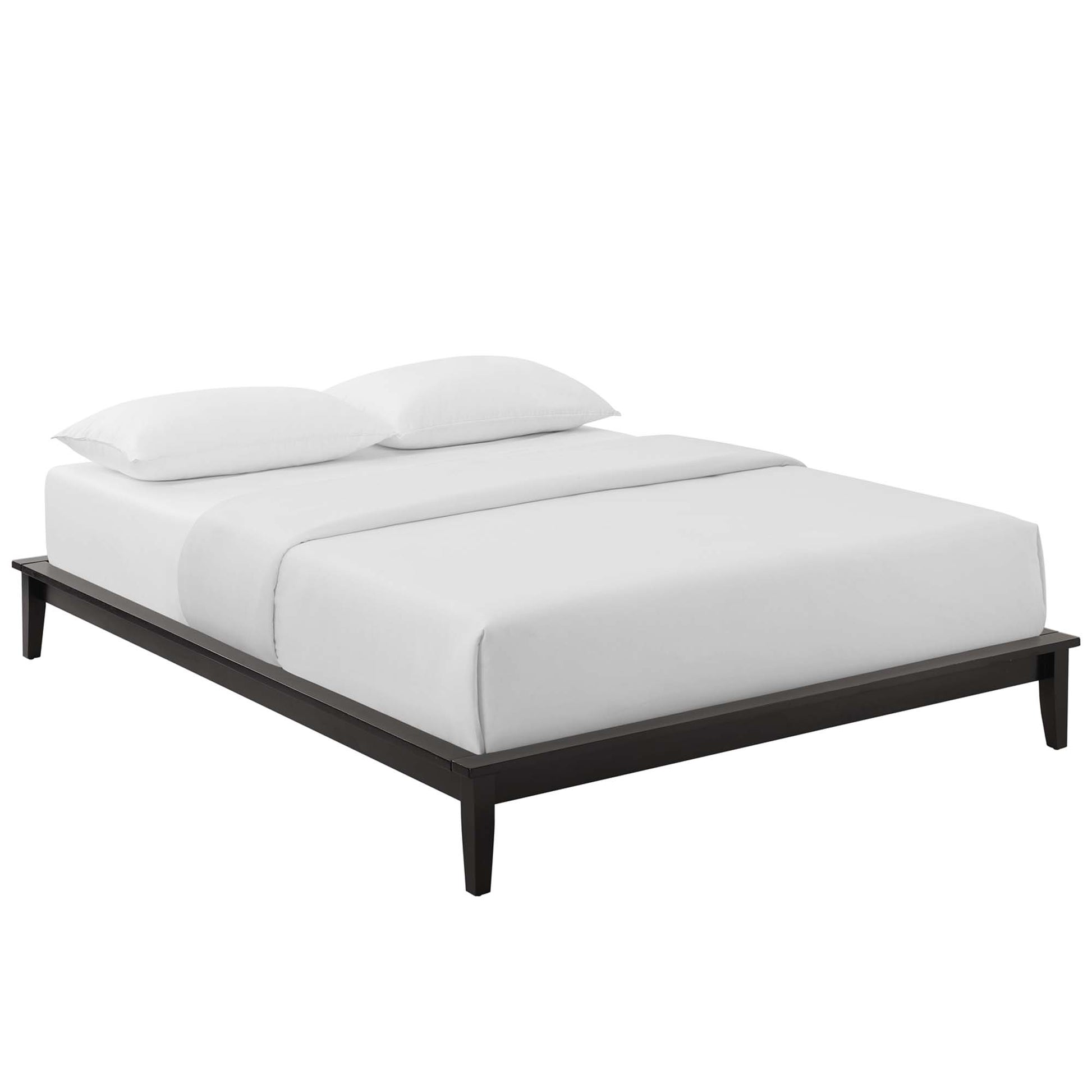 Lodge Wood Full Platform Bed Frame - Cappuccino