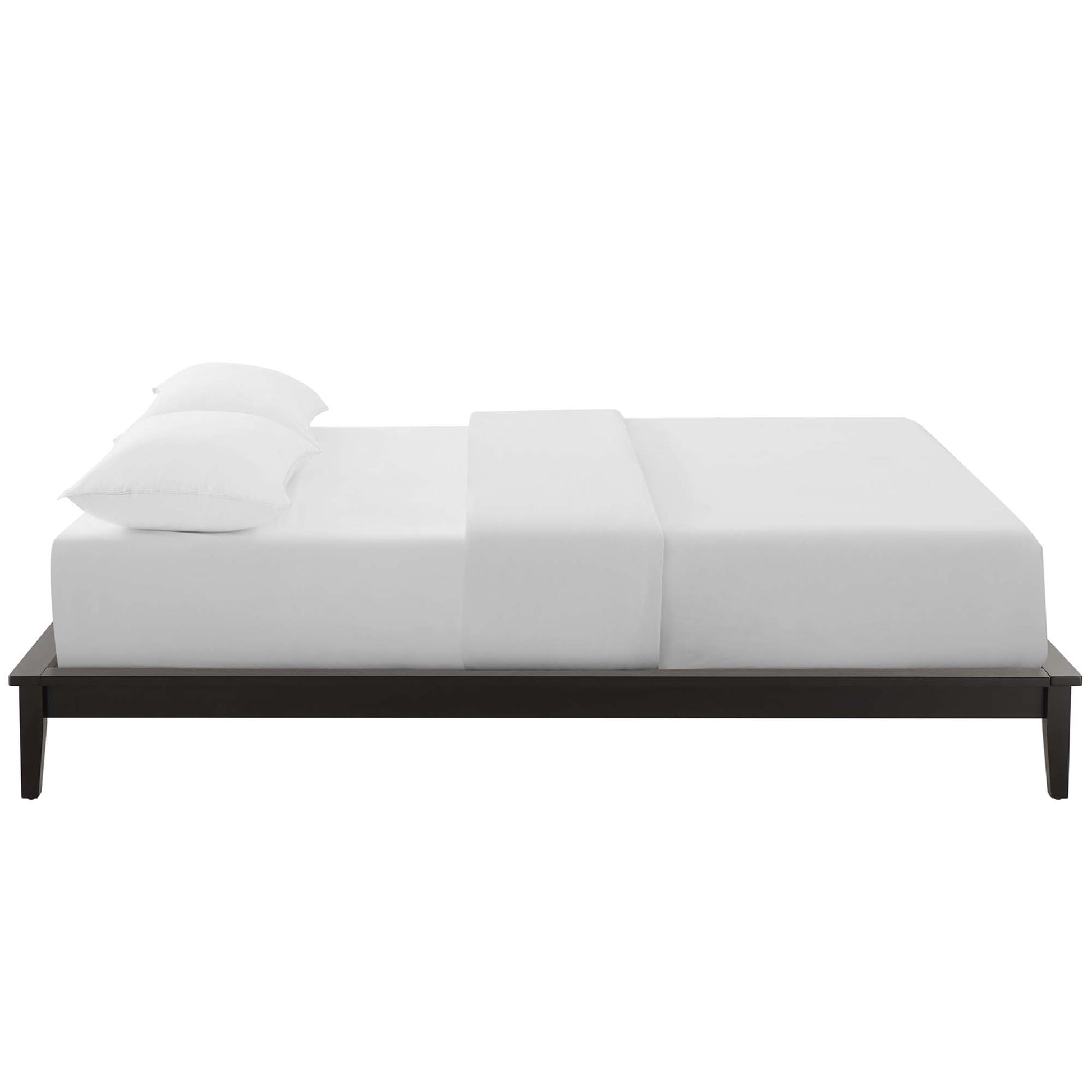 Lodge Wood Full Platform Bed Frame - White