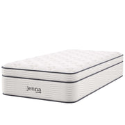 Jenna 14" Innerspring and Foam Twin Mattress - White