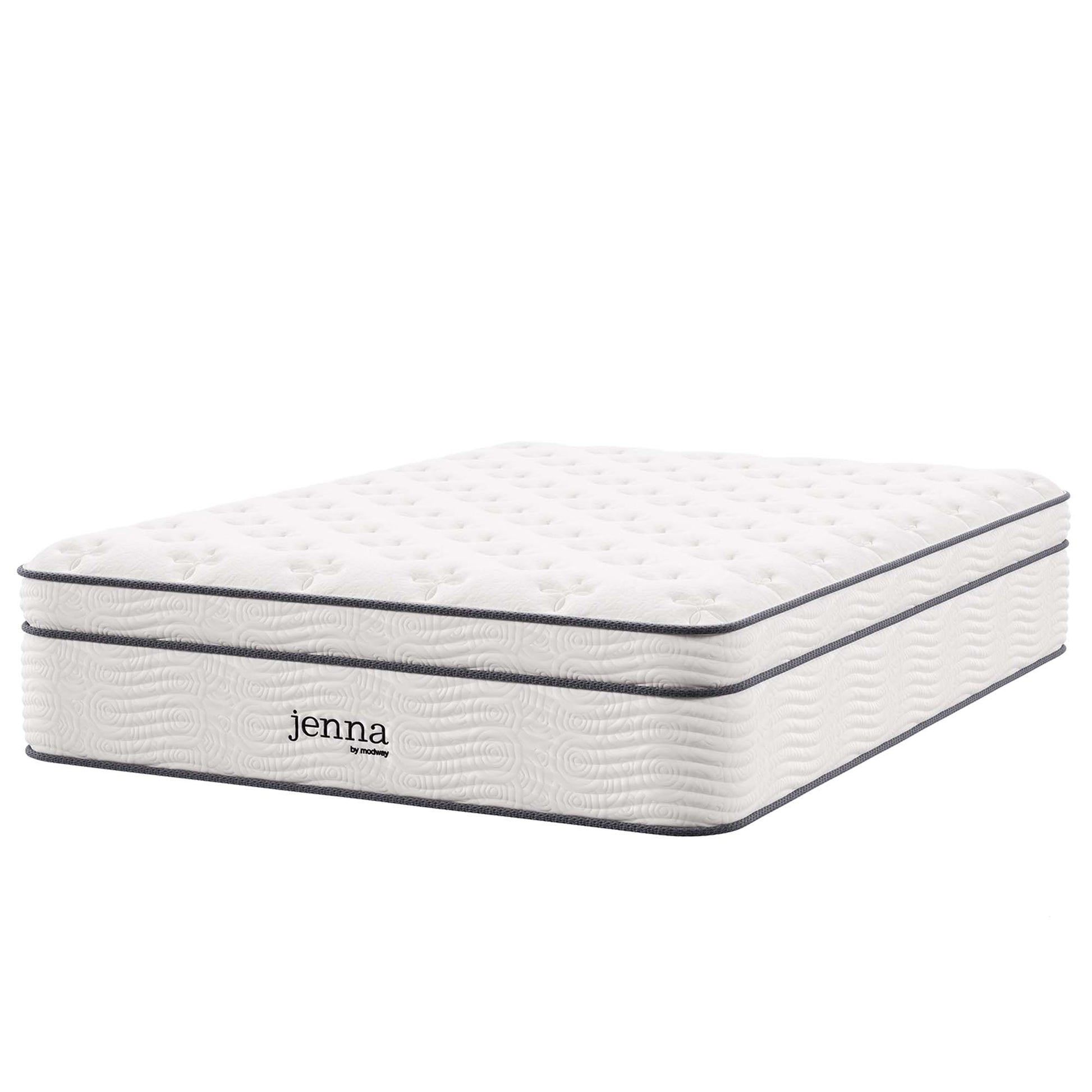 Jenna 14" Innerspring and Foam Full Mattress - White