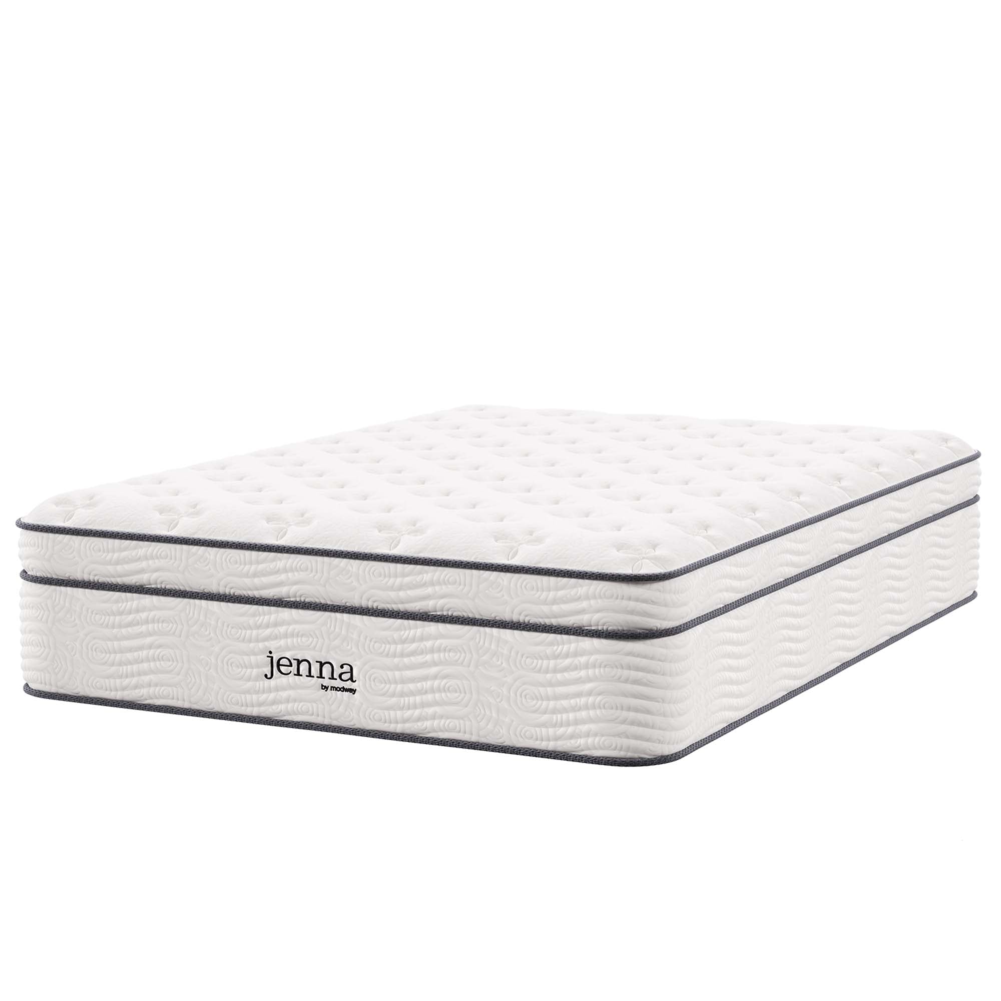 Jenna 14" Innerspring and Foam Full Mattress - White