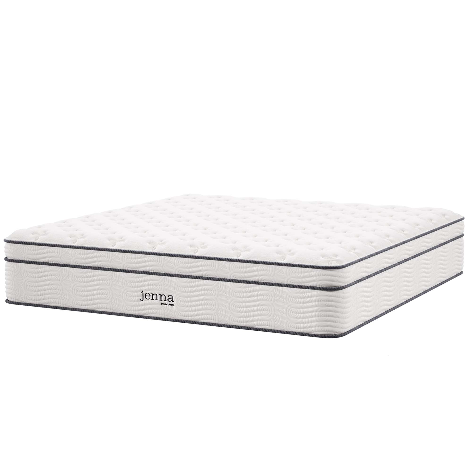 Jenna 14" Innerspring and Foam California King Mattress - White