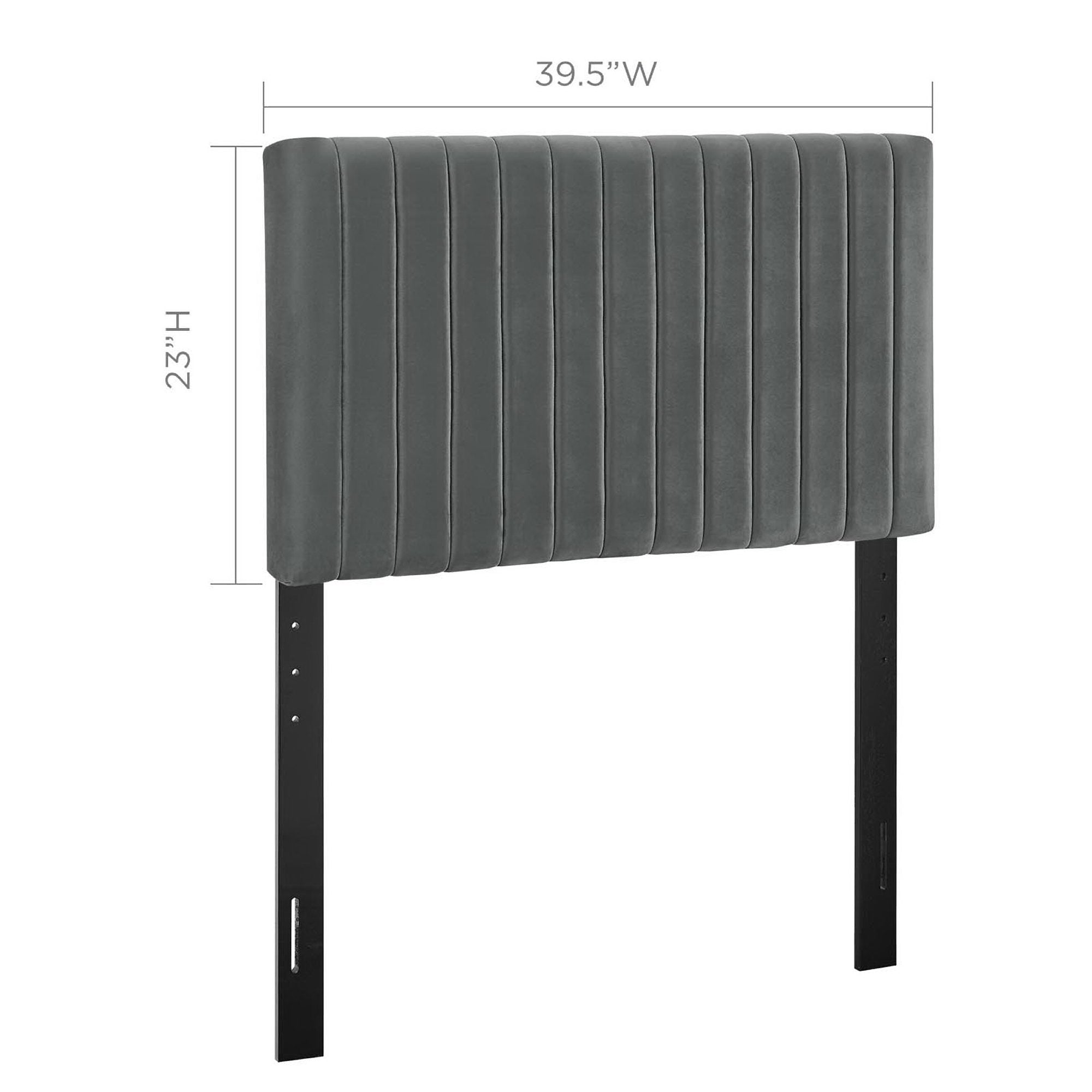 Keira Performance Velvet Twin Headboard - Ivory