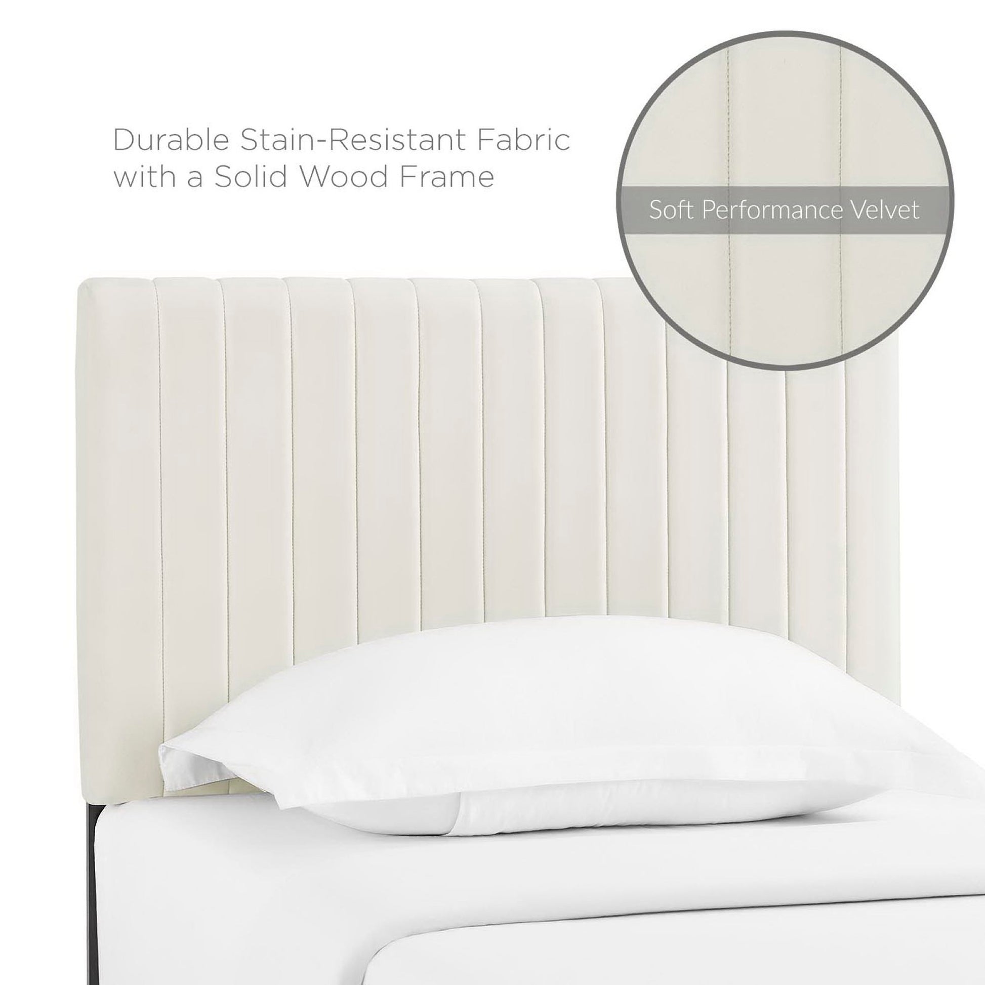 Keira Performance Velvet Twin Headboard