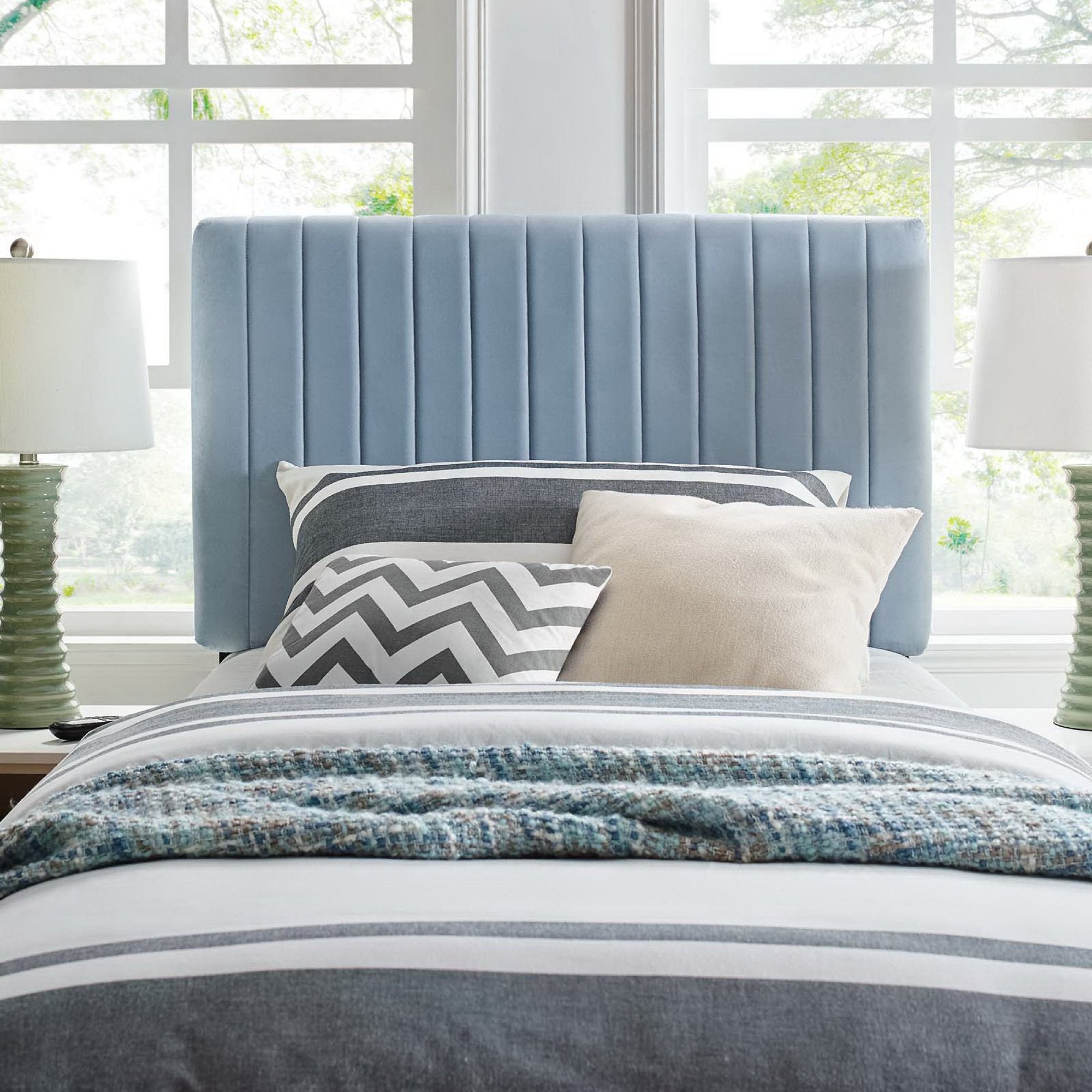 Keira Performance Velvet Twin Headboard