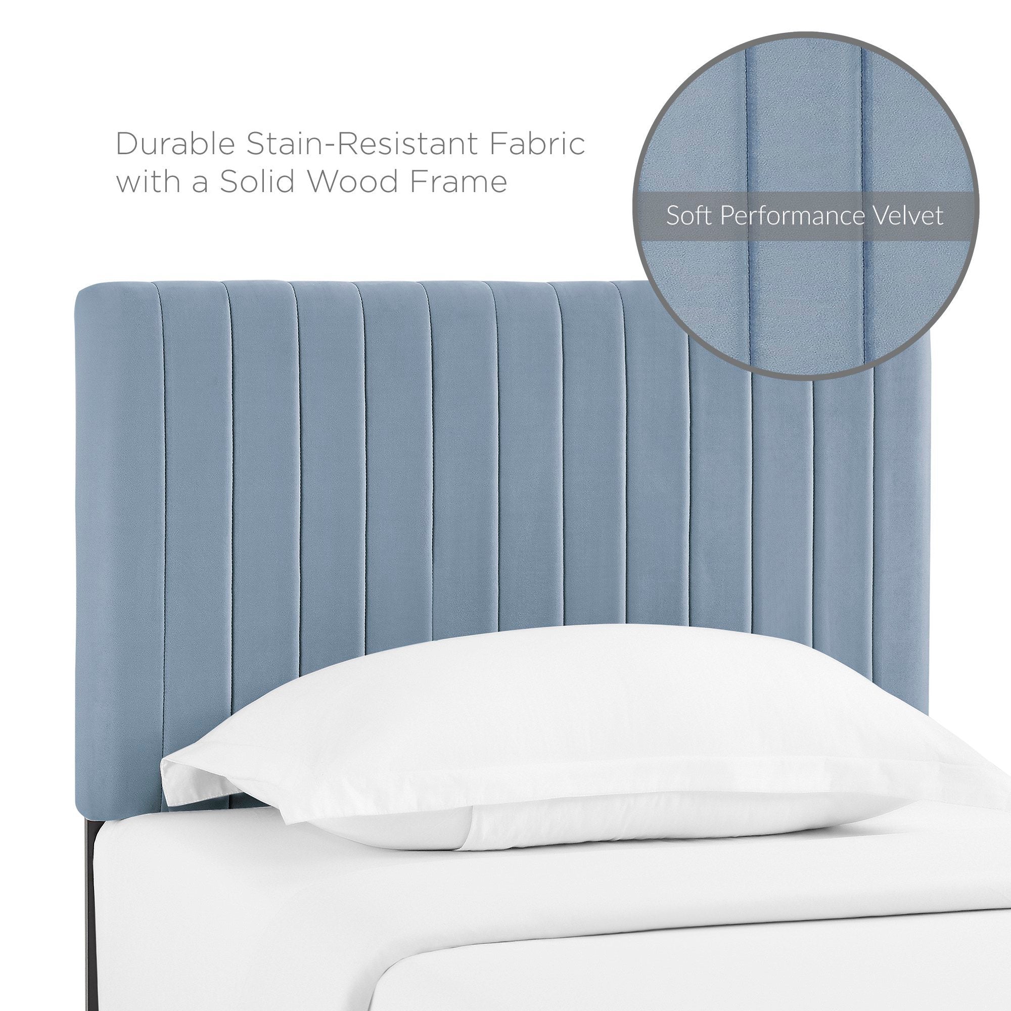 Keira Performance Velvet Twin Headboard