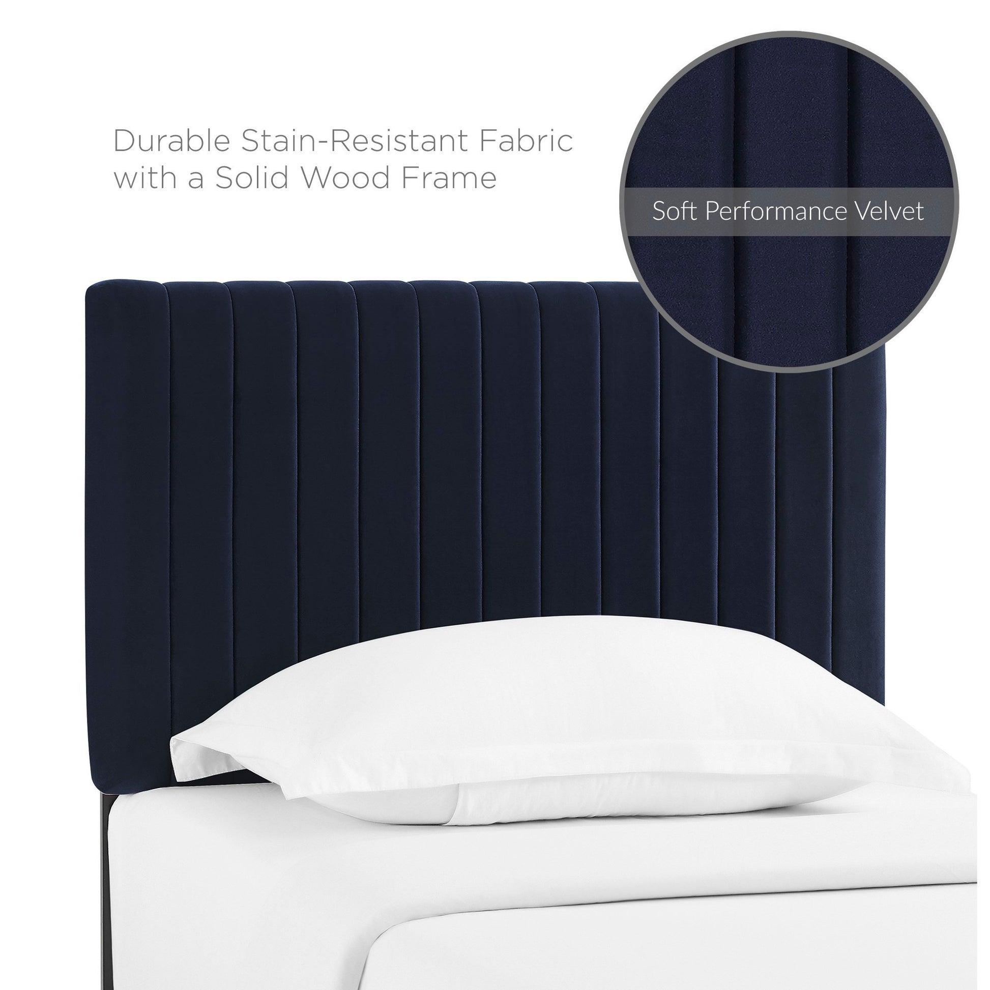 Keira Performance Velvet Twin Headboard
