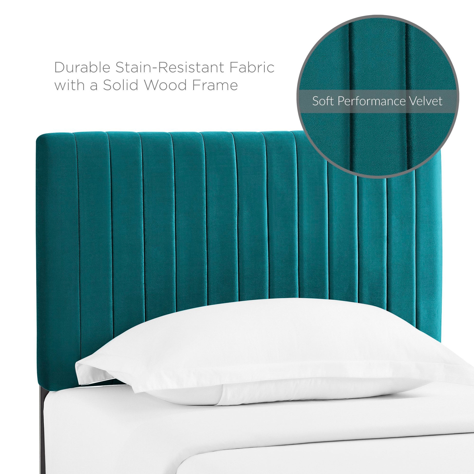 Keira Performance Velvet Twin Headboard