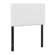 Keira Faux Leather Twin Headboard - White