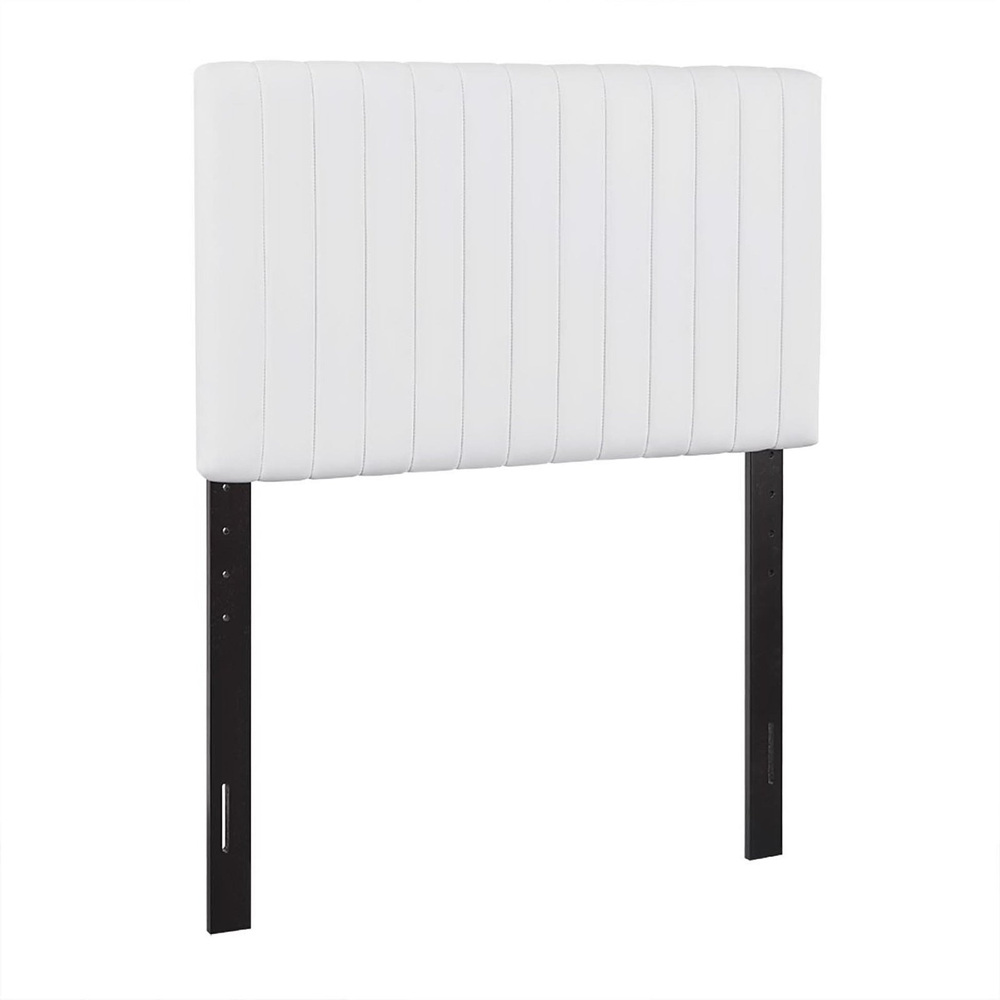 Keira Faux Leather Twin Headboard - White