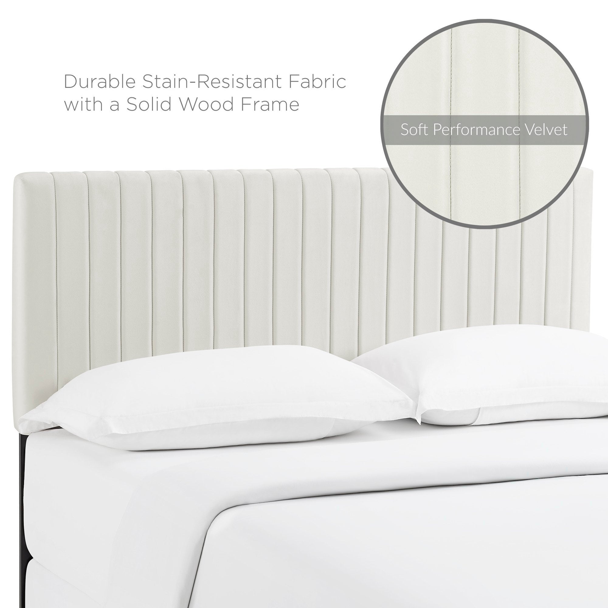 Keira Performance Velvet King/California King Headboard