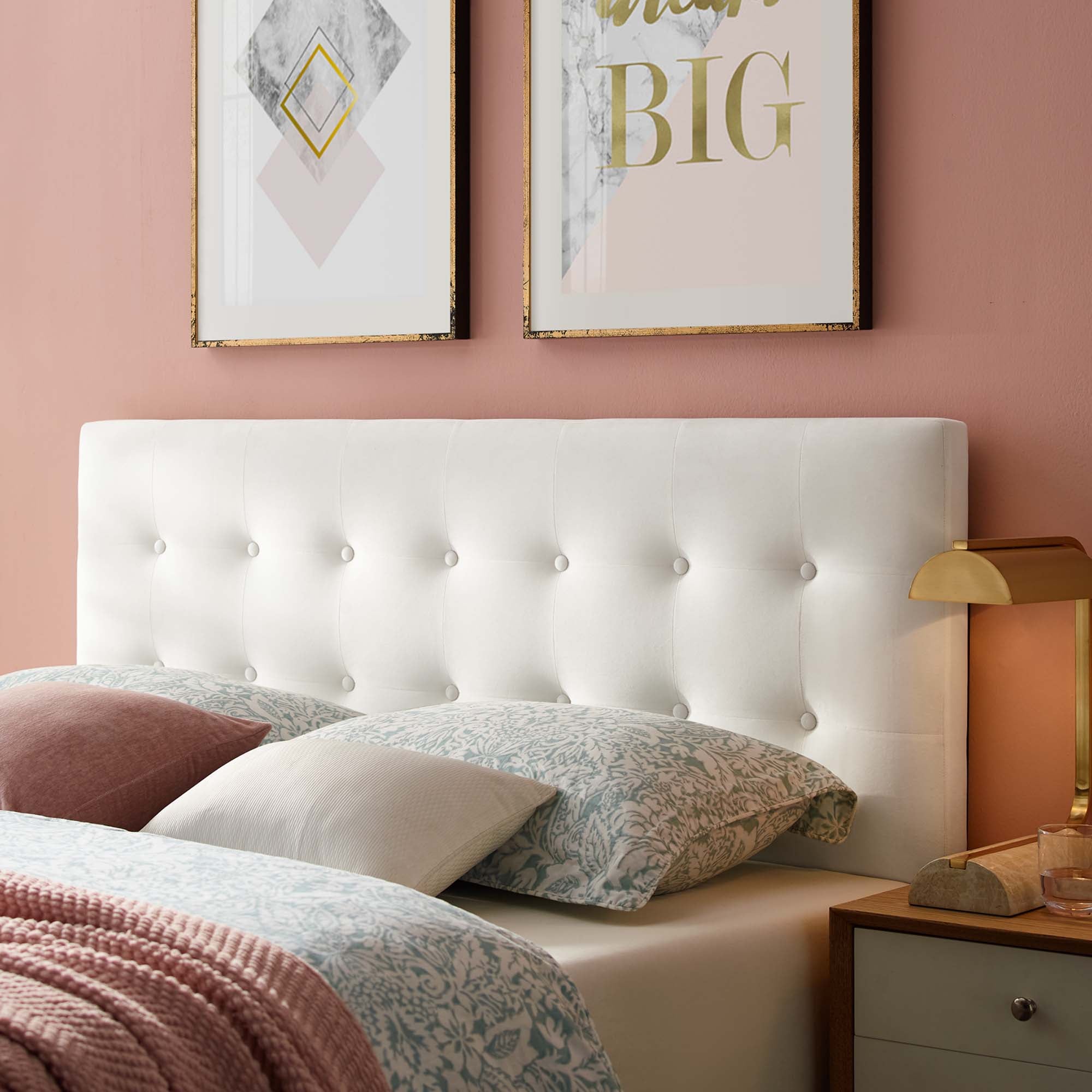 Emily Biscuit Tufted Performance Velvet Full Headboard