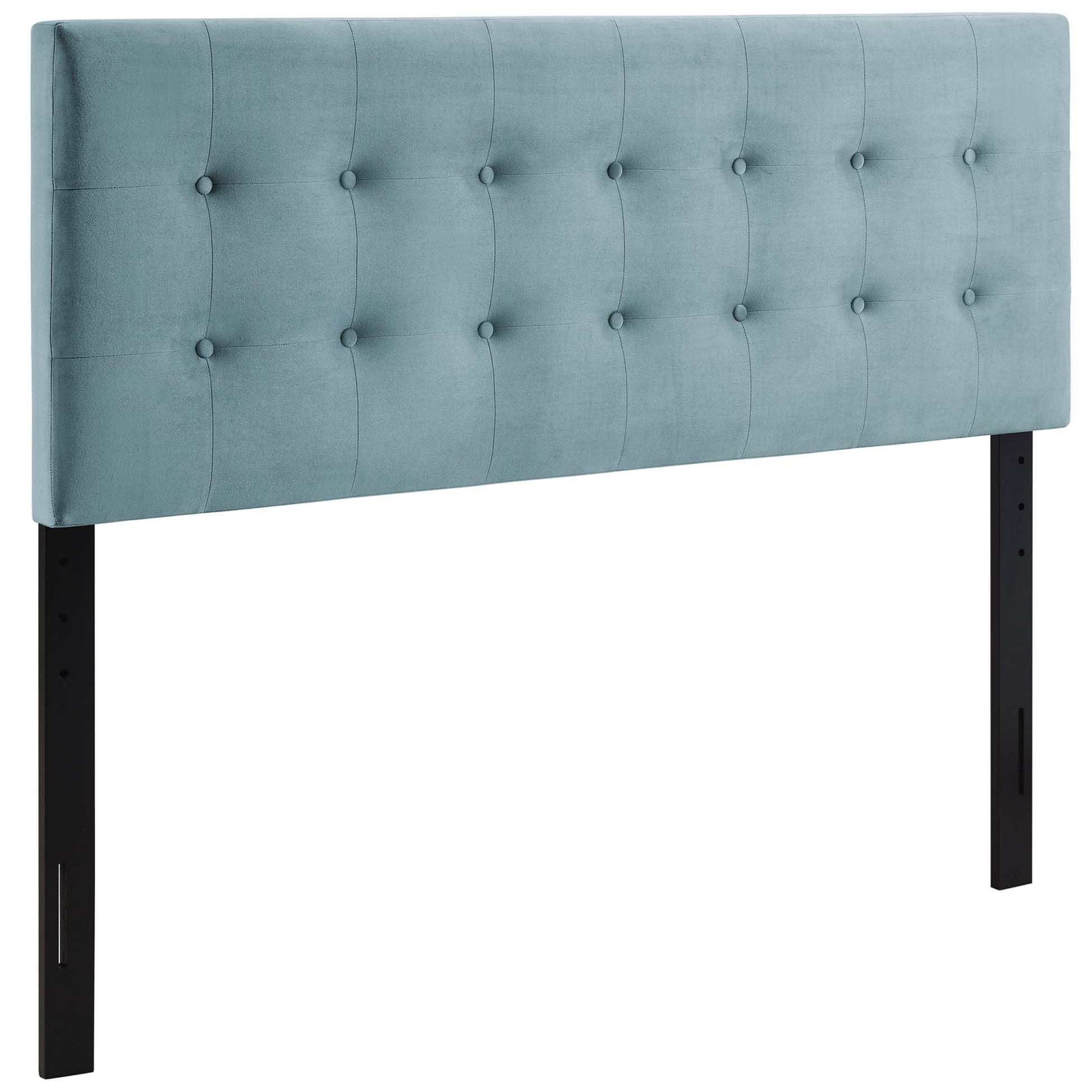 Emily Biscuit Tufted Performance Velvet Headboard - Light Blue