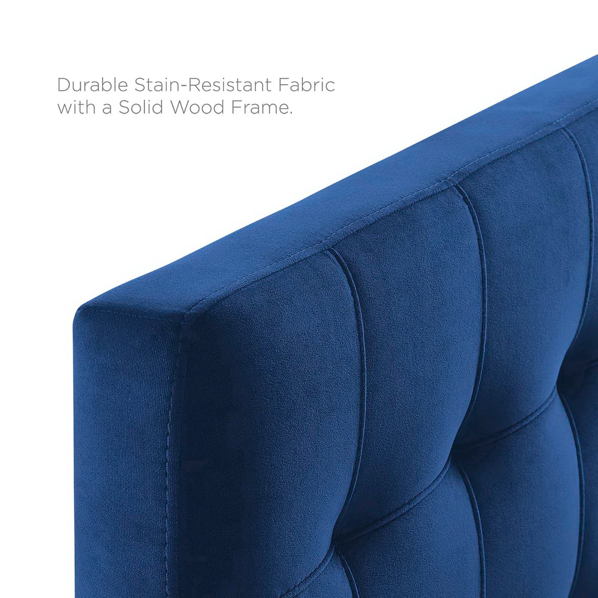 Lily Biscuit Tufted Performance Velvet Twin Headboard