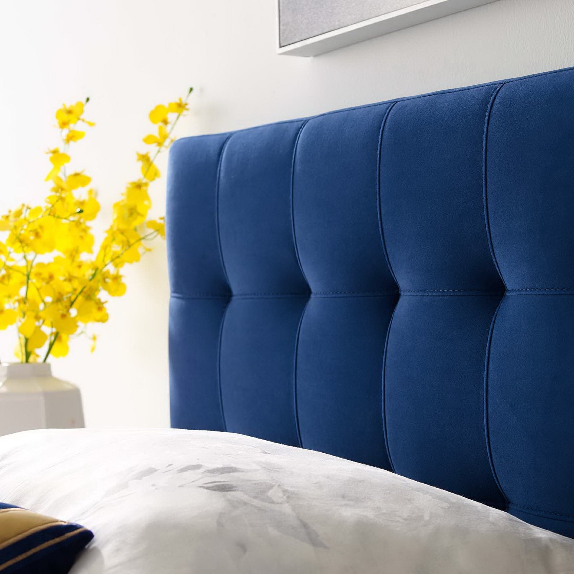 Lily Biscuit Tufted Performance Velvet Twin Headboard