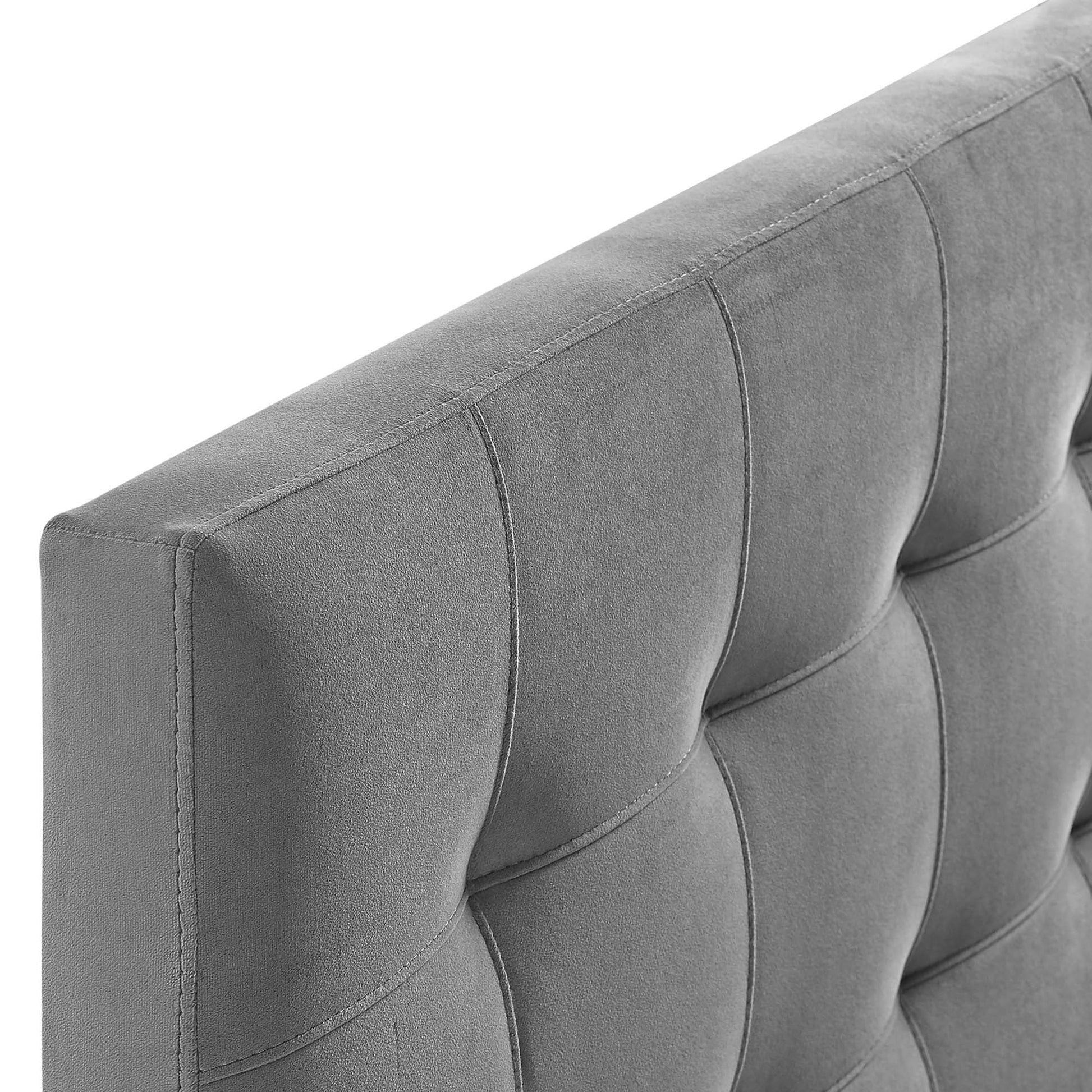 Lily Biscuit Tufted Performance Velvet Headboard - White
