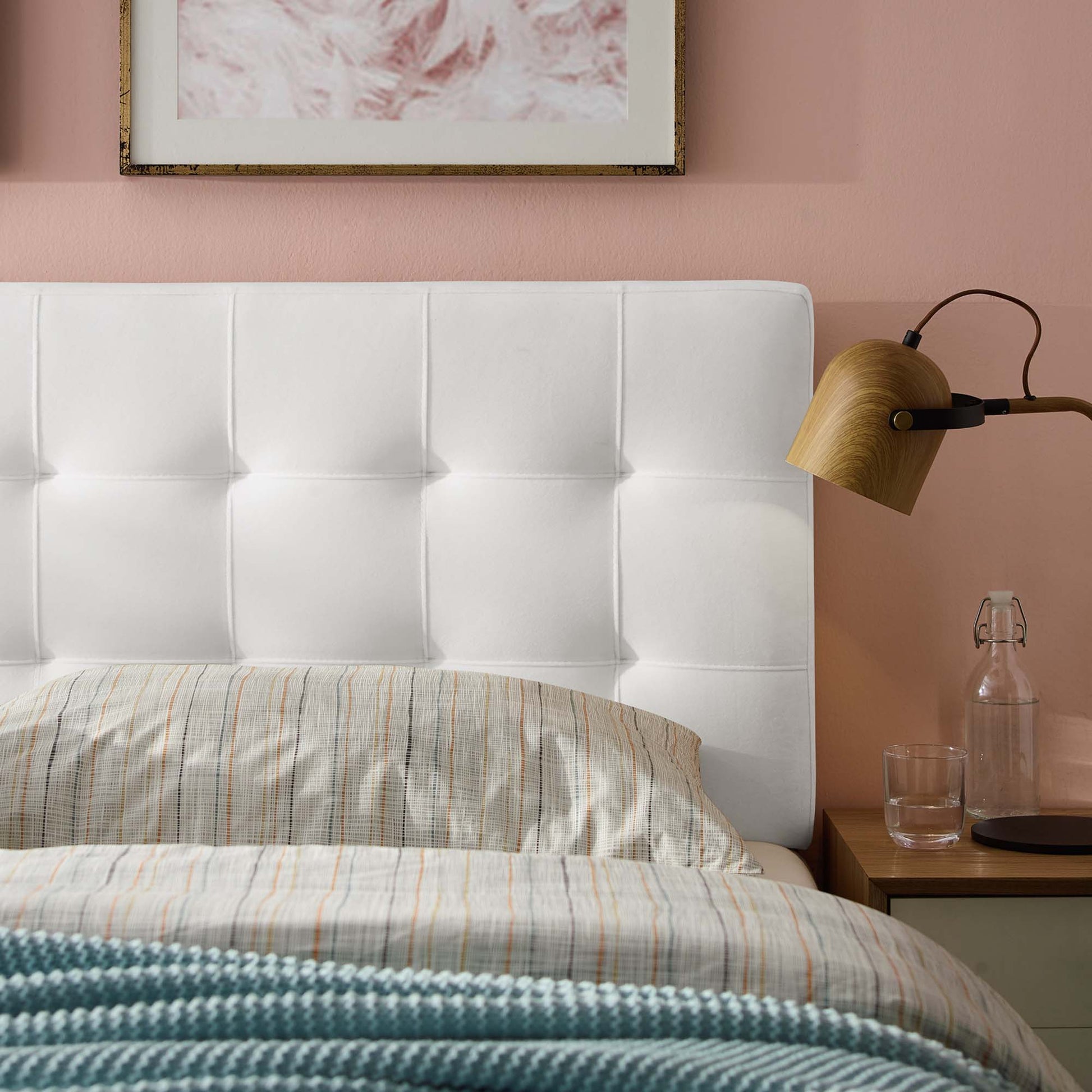 Lily Biscuit Tufted Performance Velvet King Headboard