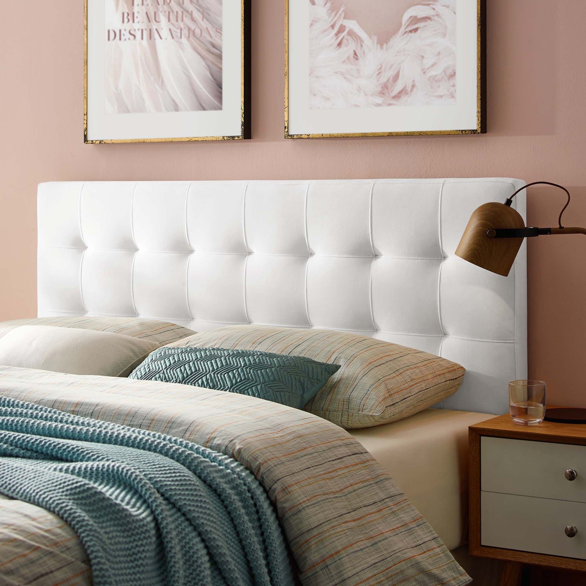 Lily Biscuit Tufted Performance Velvet King Headboard