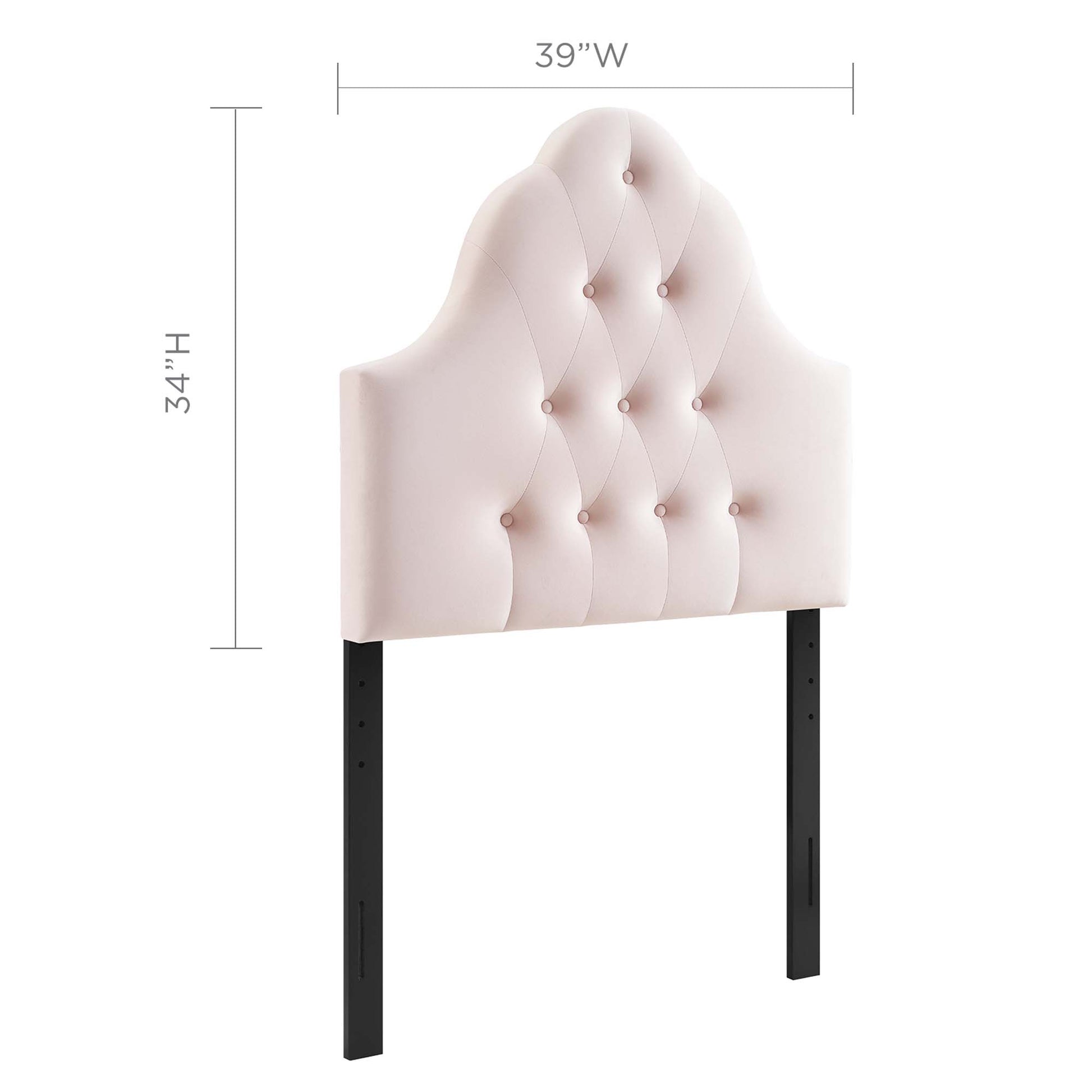 Sovereign Diamond Tufted Performance Velvet Headboard - White