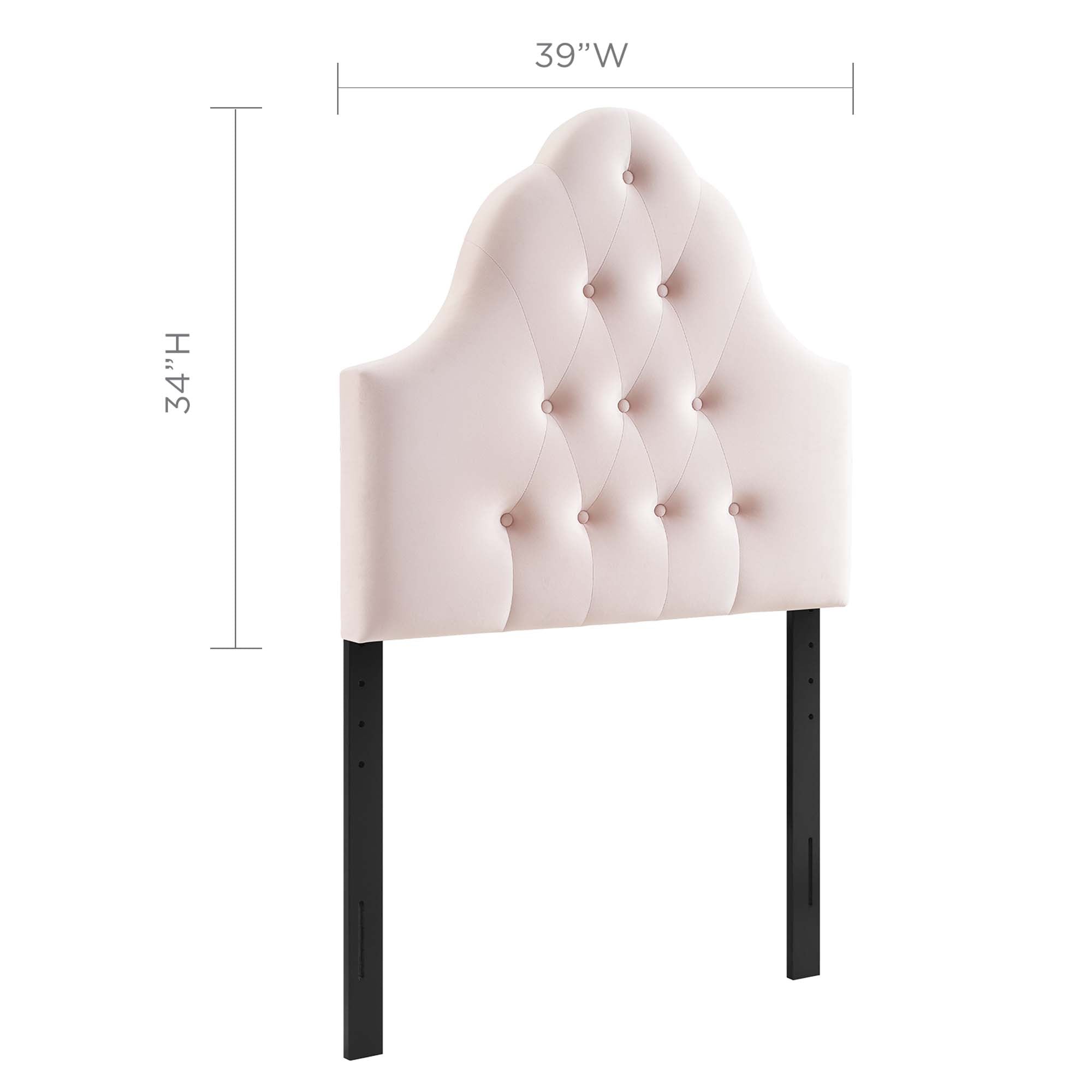 Sovereign Diamond Tufted Performance Velvet Headboard - White