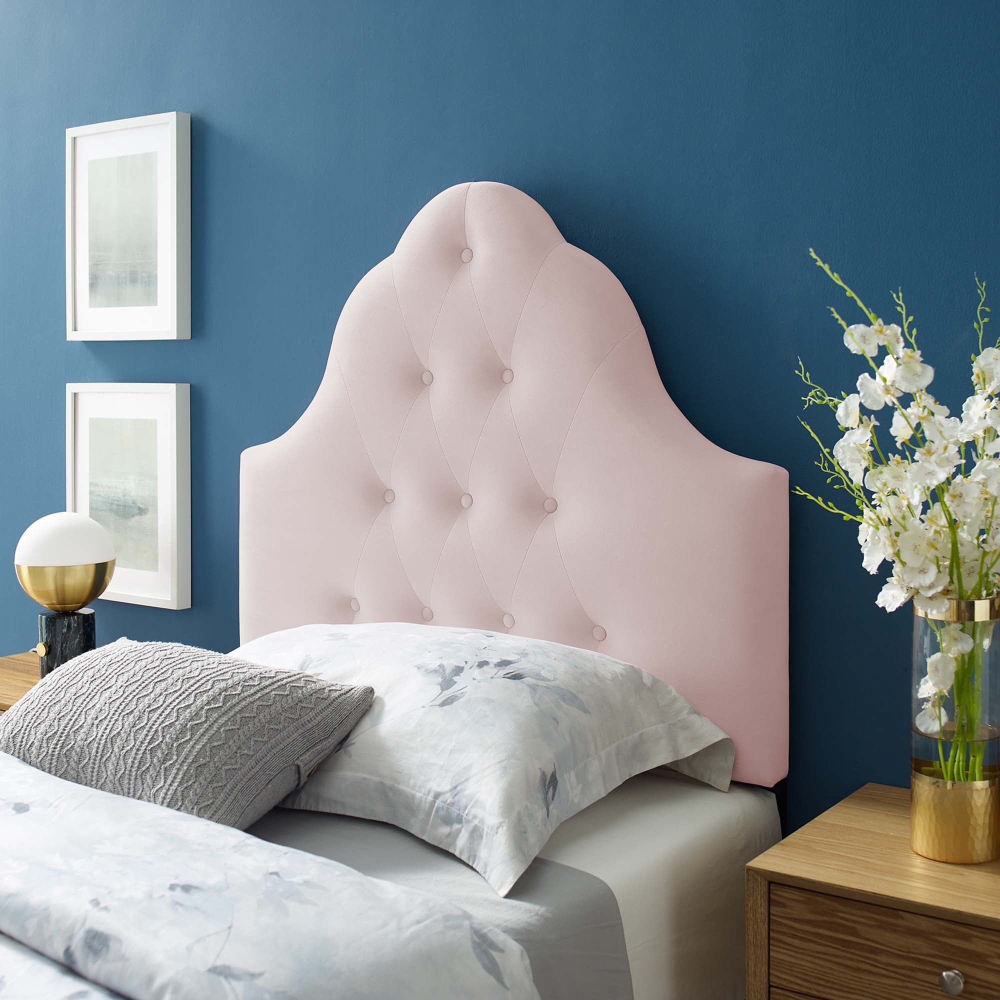 Sovereign Diamond Tufted Performance Velvet Headboard