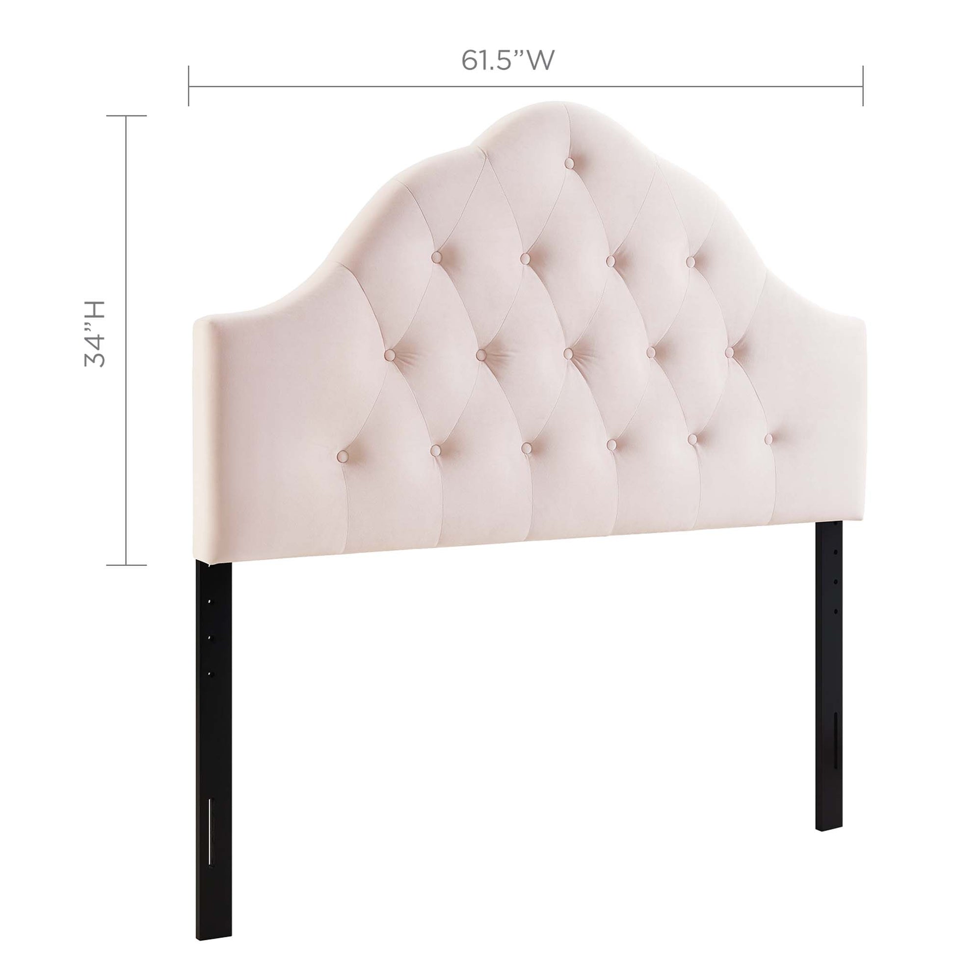 Sovereign Diamond Tufted Performance Velvet Headboard - White