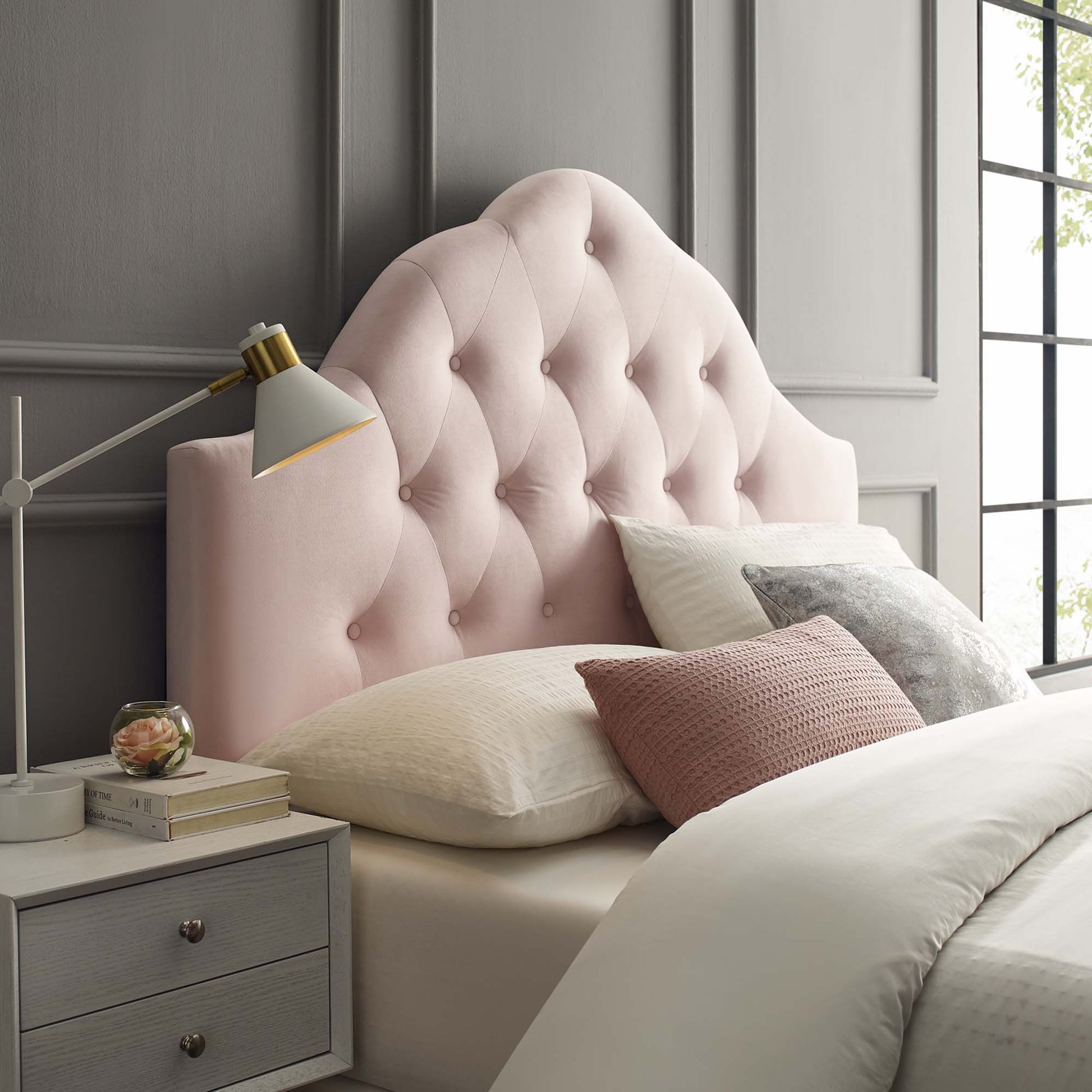 Sovereign Diamond Tufted Performance Velvet Headboard