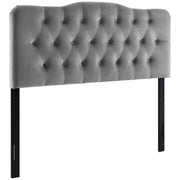 Annabel Diamond Tufted Performance Velvet King Headboard - Gray