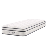 Jenna 8" Innerspring and Foam Narrow Twin Mattress - White