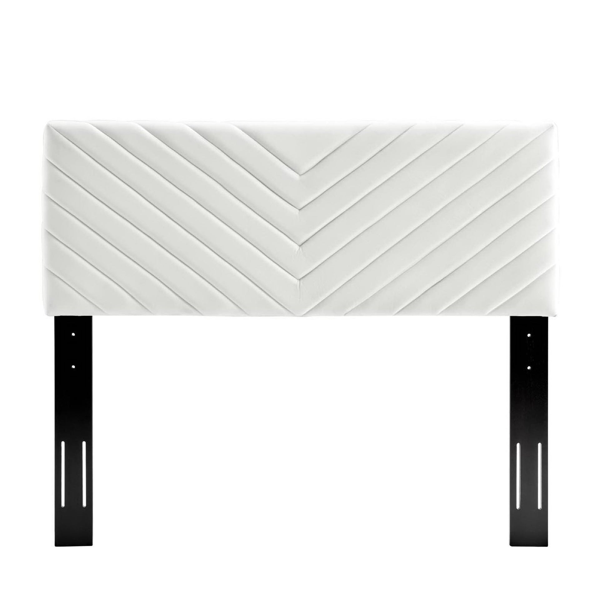 Roxanne Performance Velvet Platform Bed With Black Wood Legs