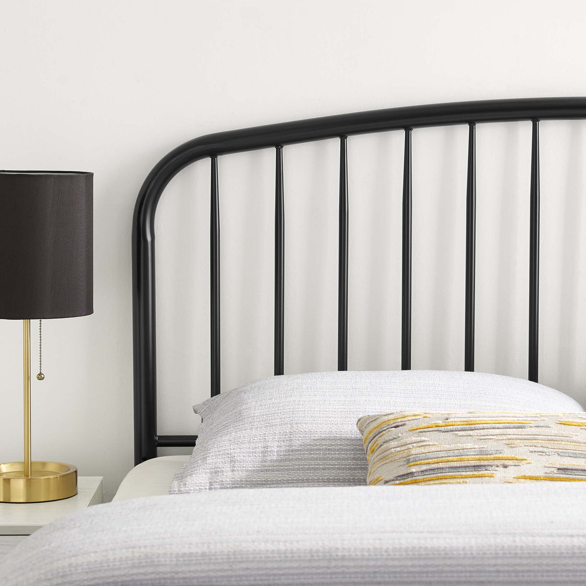 Nova Metal Full Headboard - Black