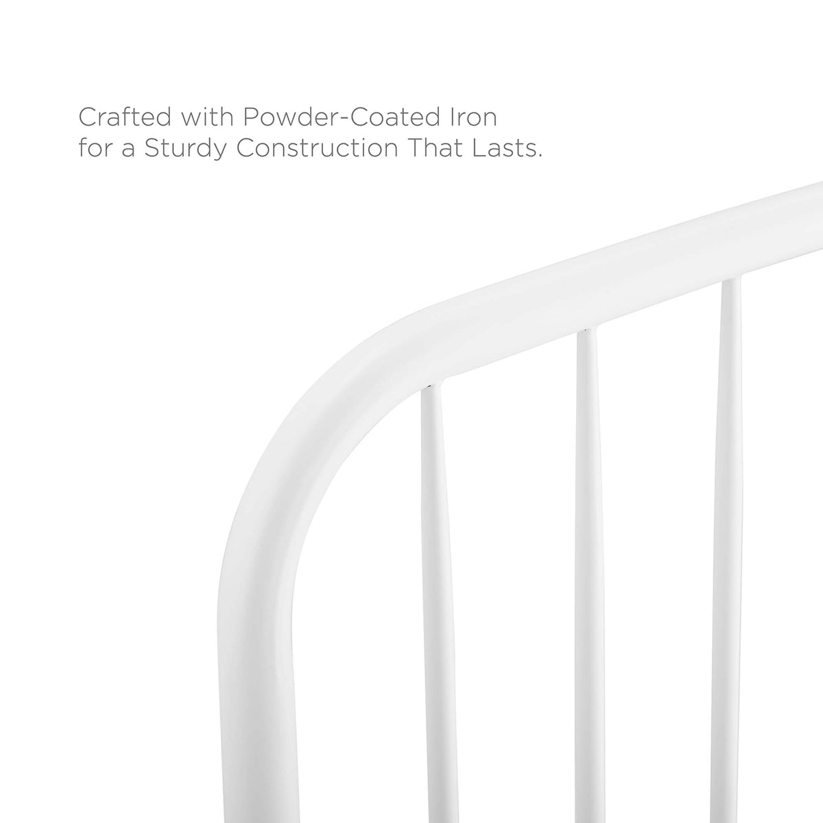 Nova Metal Full Headboard - White