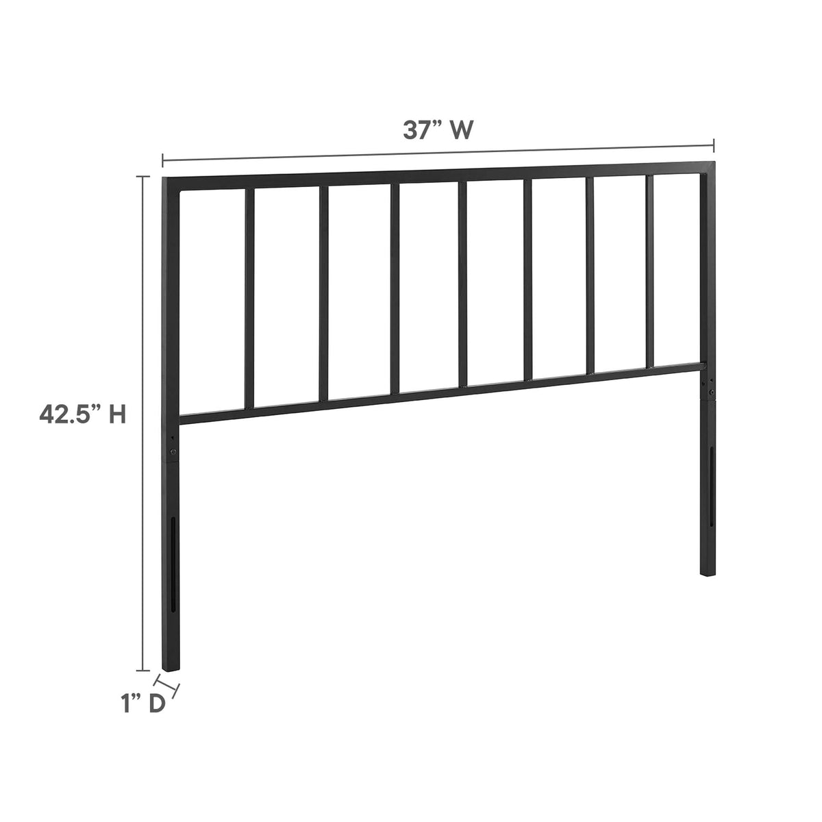 Tatum Metal Twin Headboard - Black