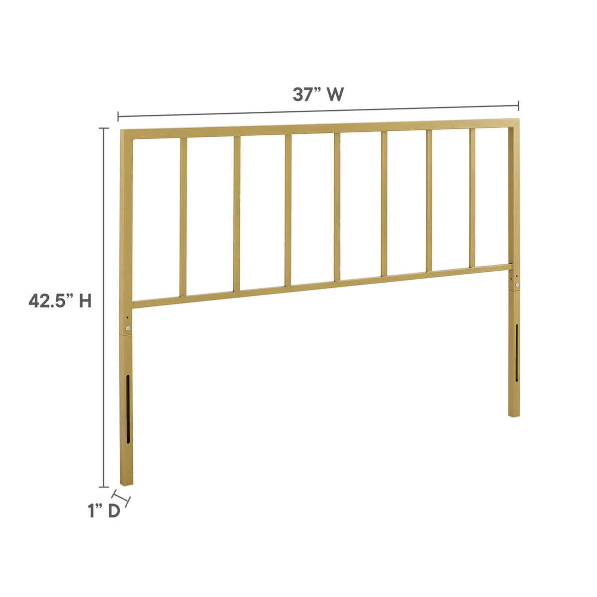 Tatum Metal Twin Headboard - Gold