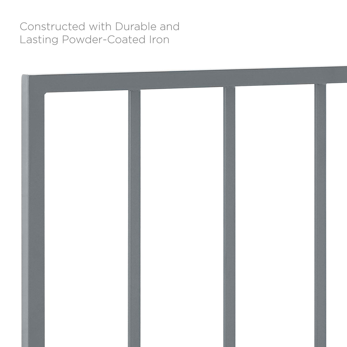 Tatum Metal Twin Headboard - Gray