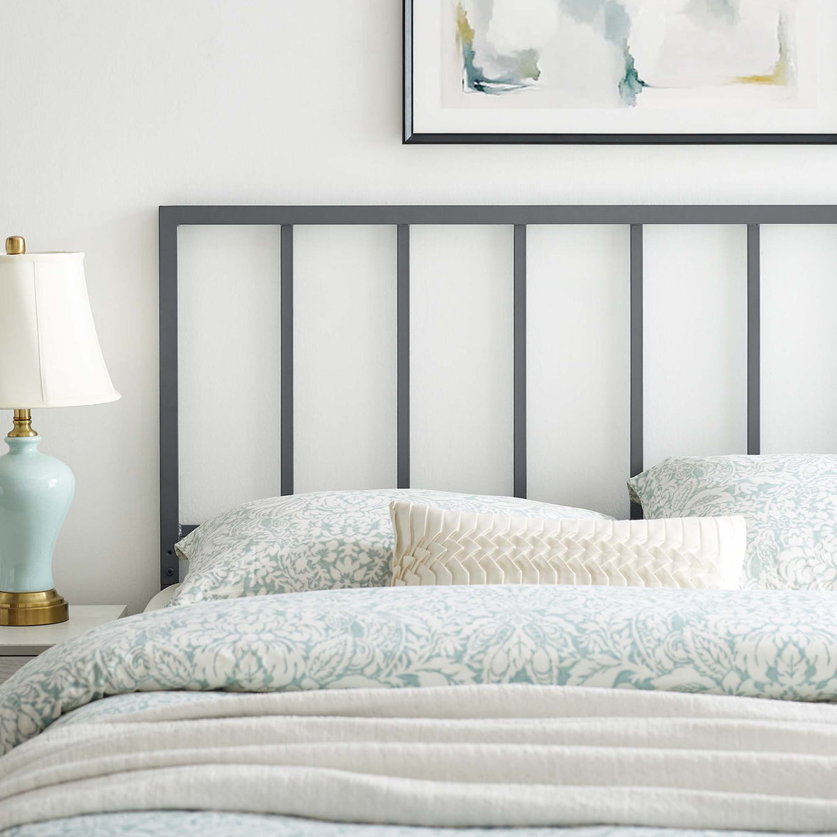 Tatum Metal Twin Headboard - Gray