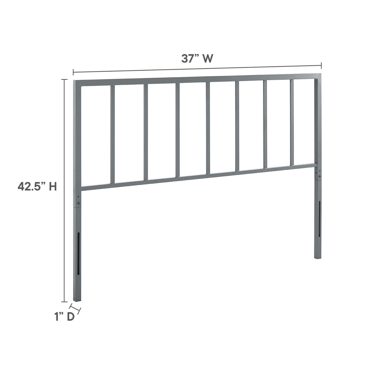 Tatum Metal Twin Headboard - Gray