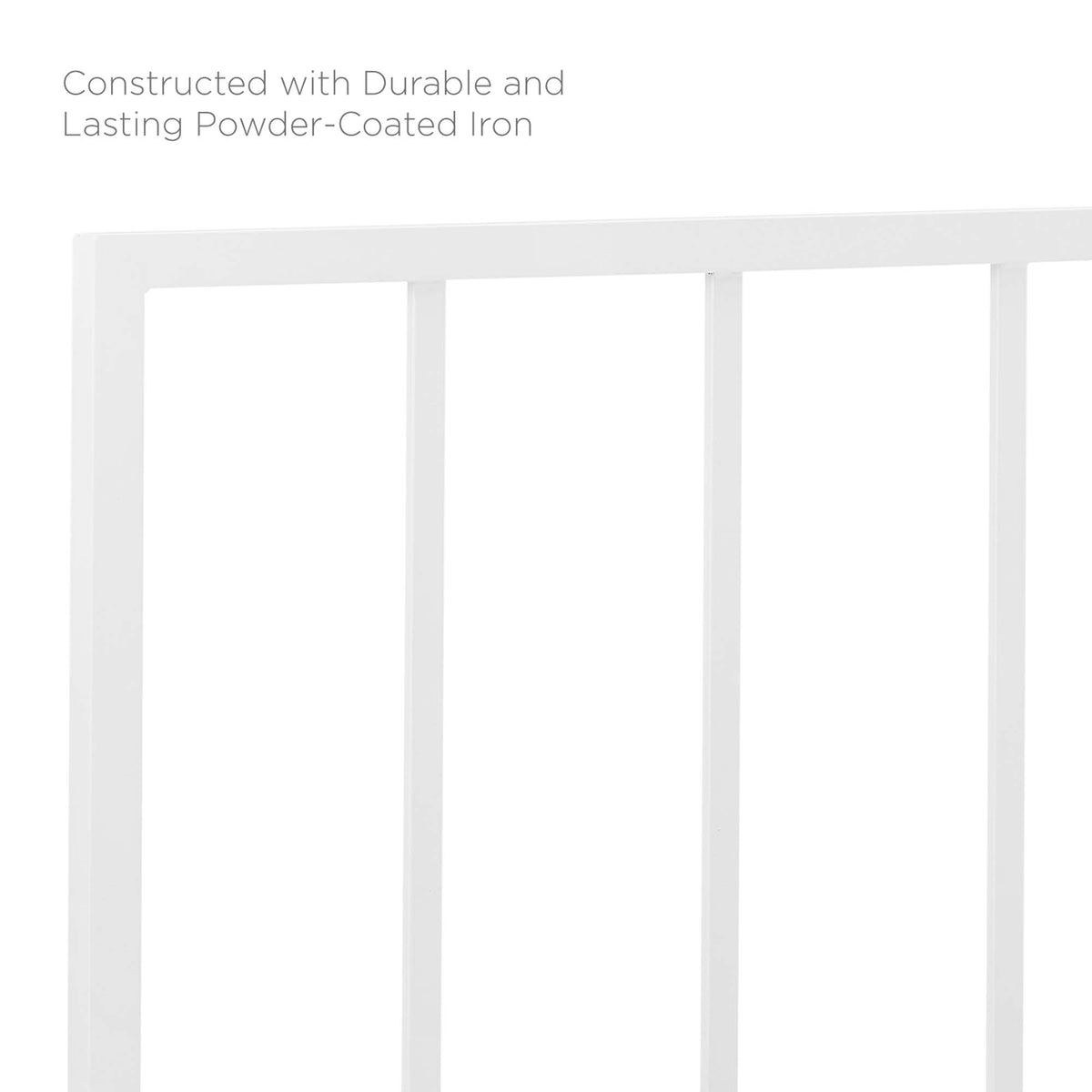 Tatum Metal Twin Headboard - White