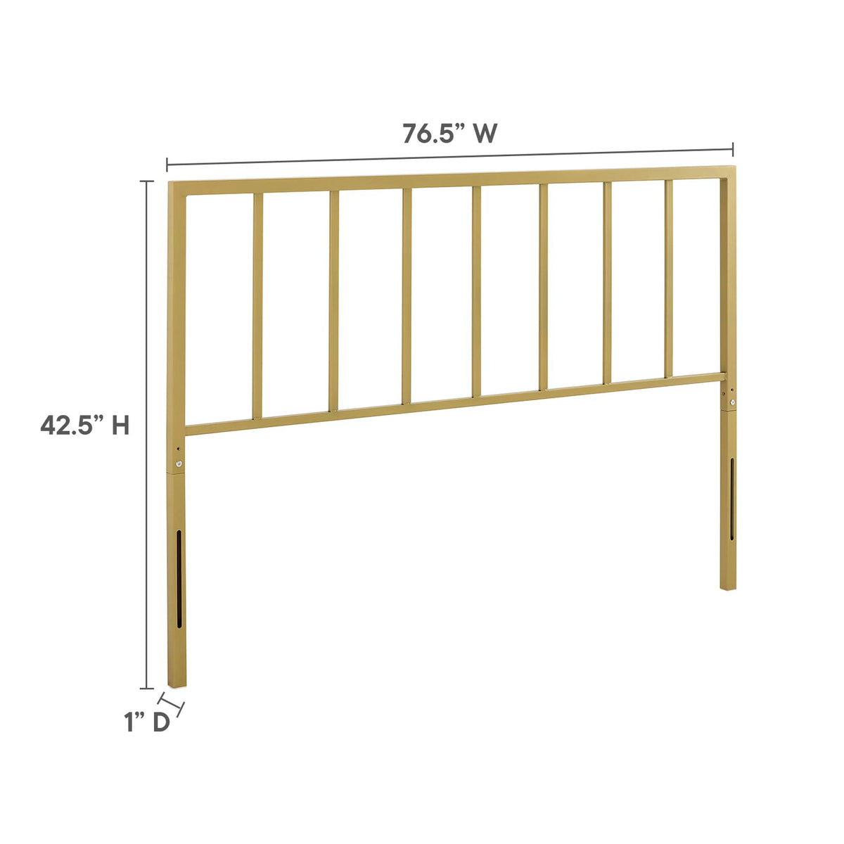 Tatum Metal King Headboard - Gold