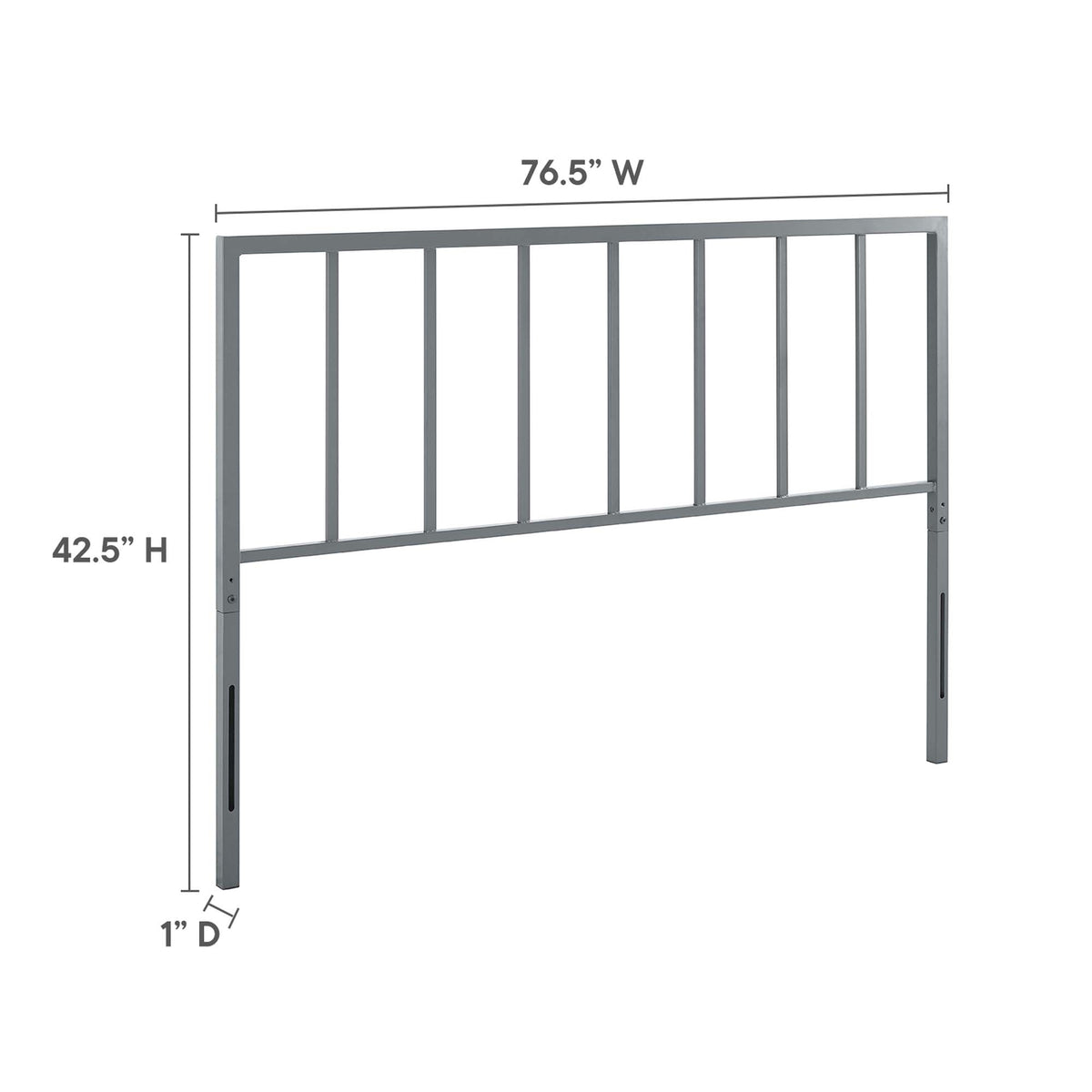 Tatum Metal King Headboard - Gray