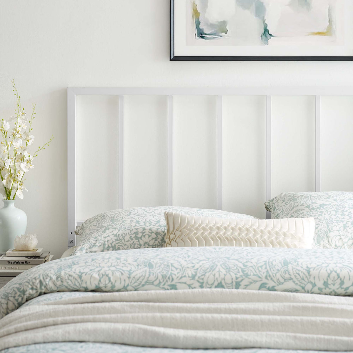 Tatum Metal King Headboard - White