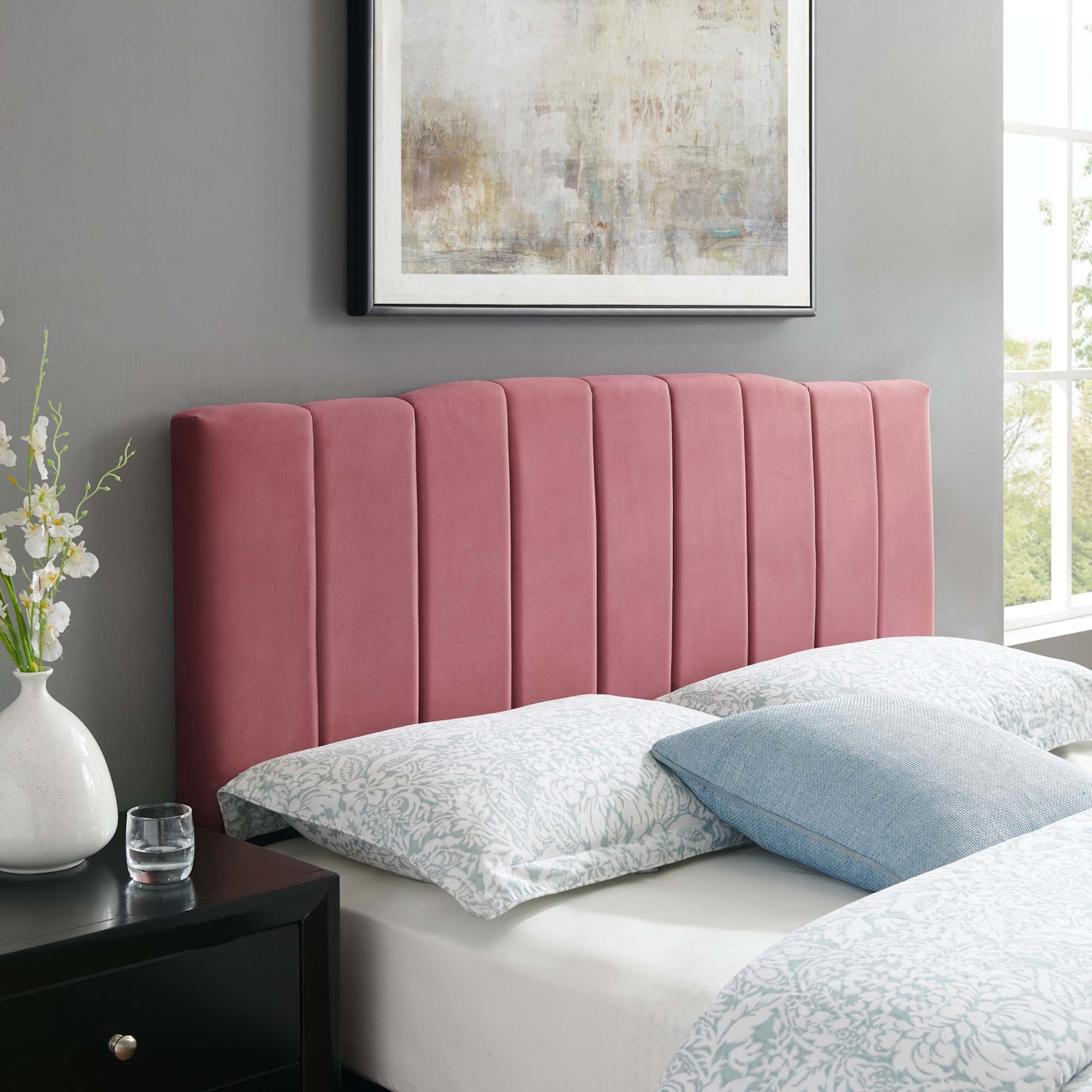 Camilla Channel Tufted Performance Velvet King/California King Headboard