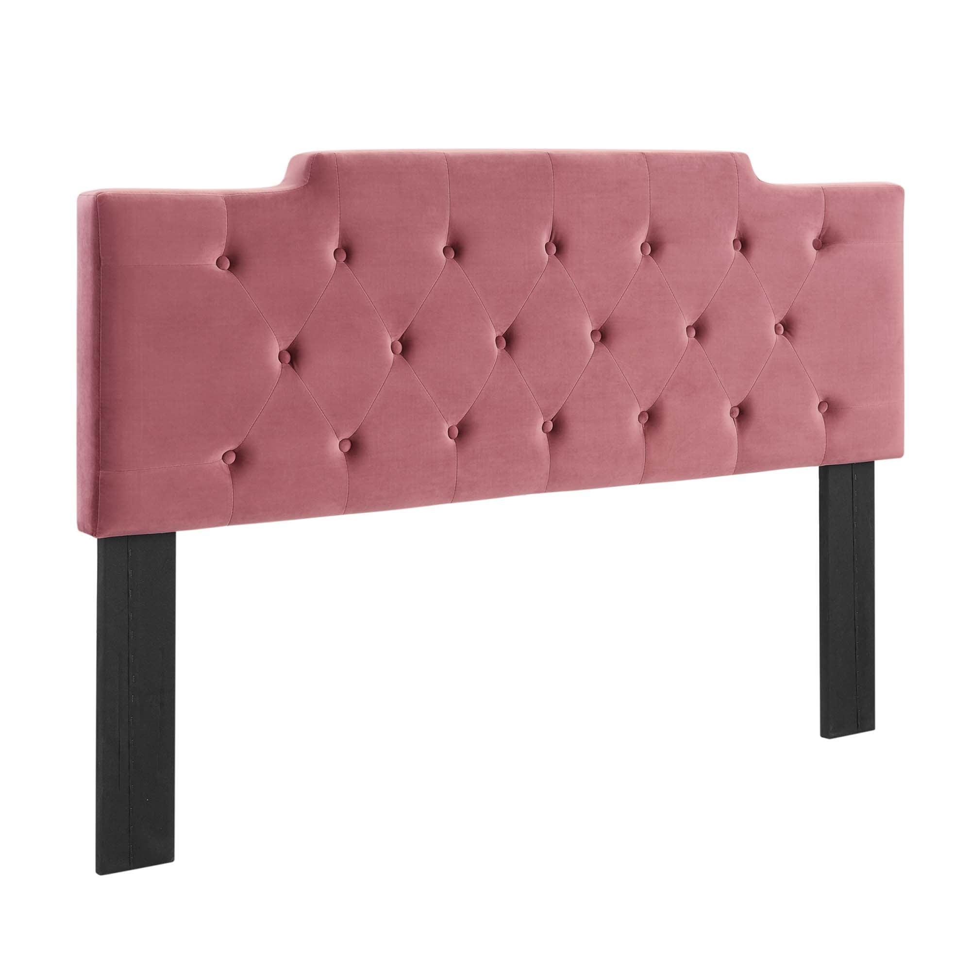 Juliet Tufted Performance Velvet King/California King Headboard - Dusty Rose