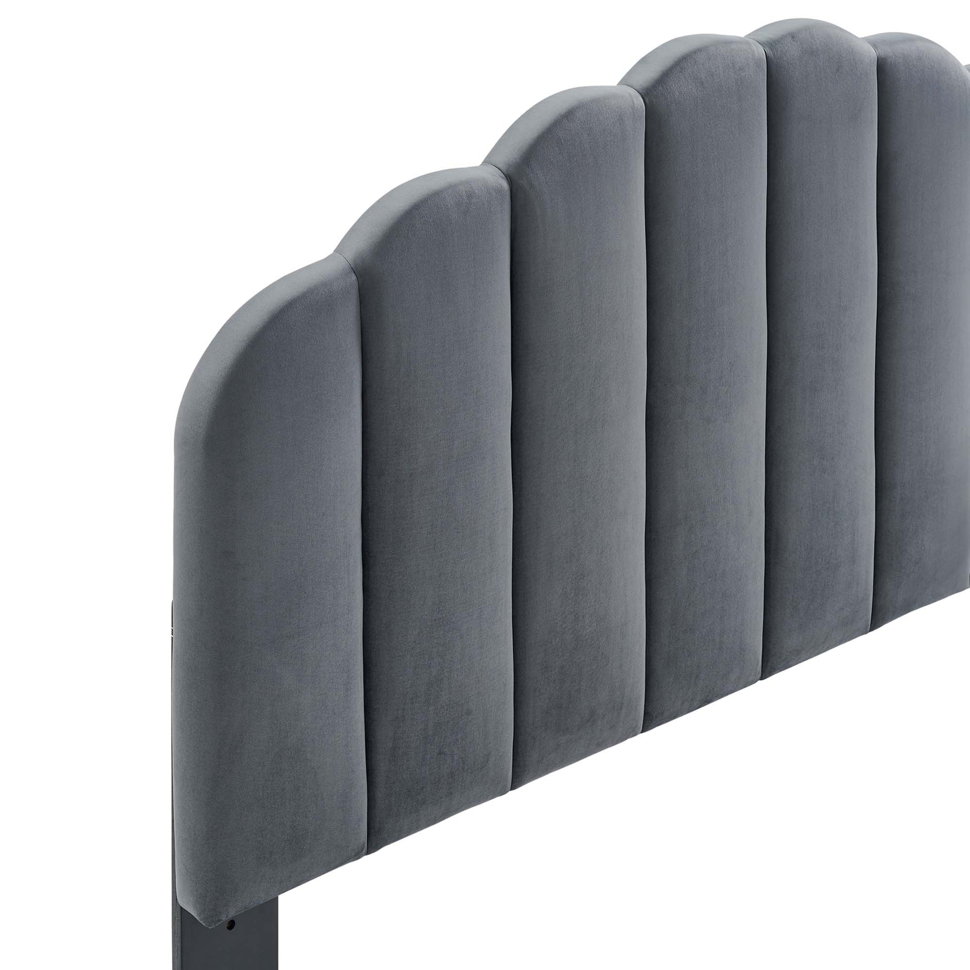 Veronique Performance Velvet Twin Headboard - White