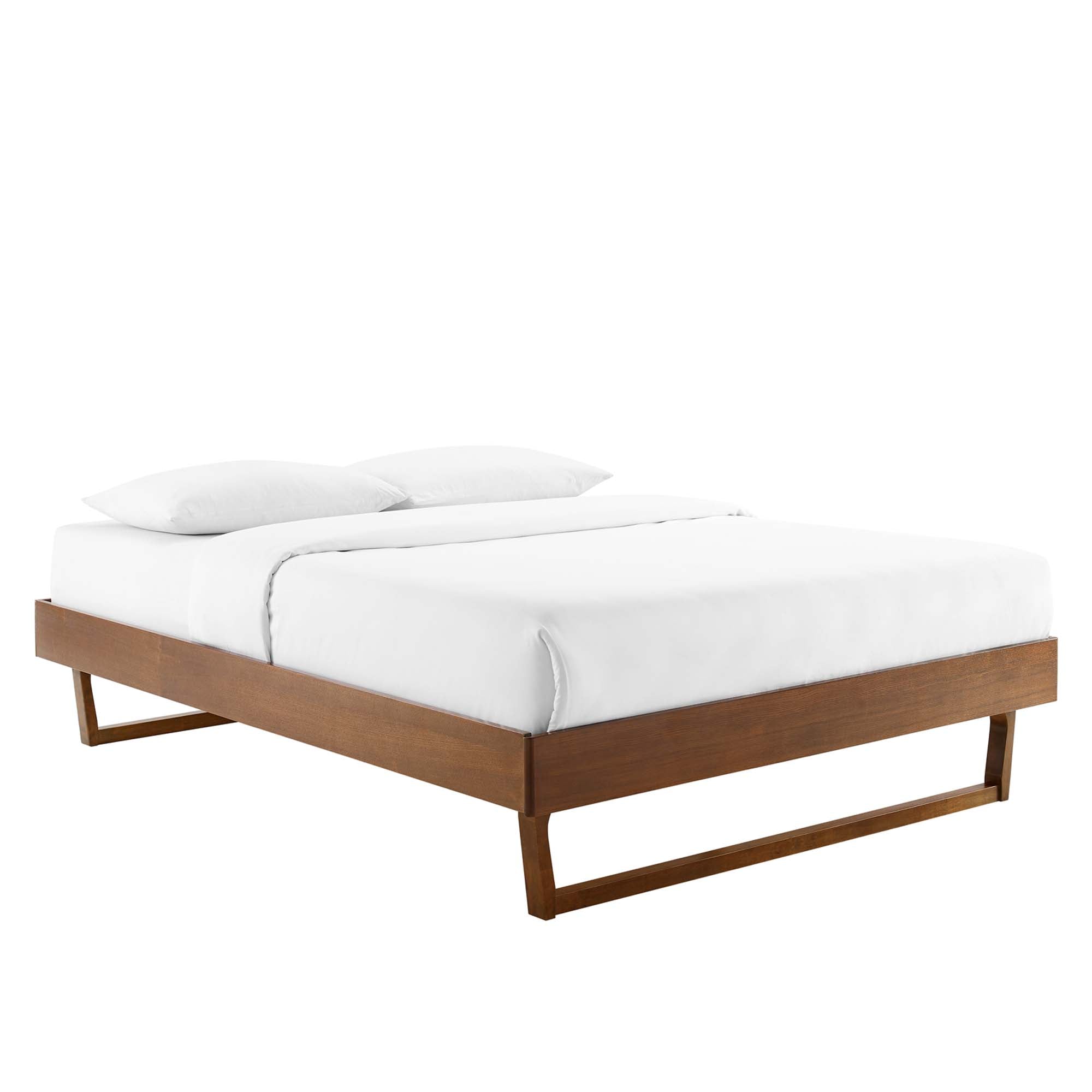 Billie Wood Twin Platform Bed Frame - Walnut