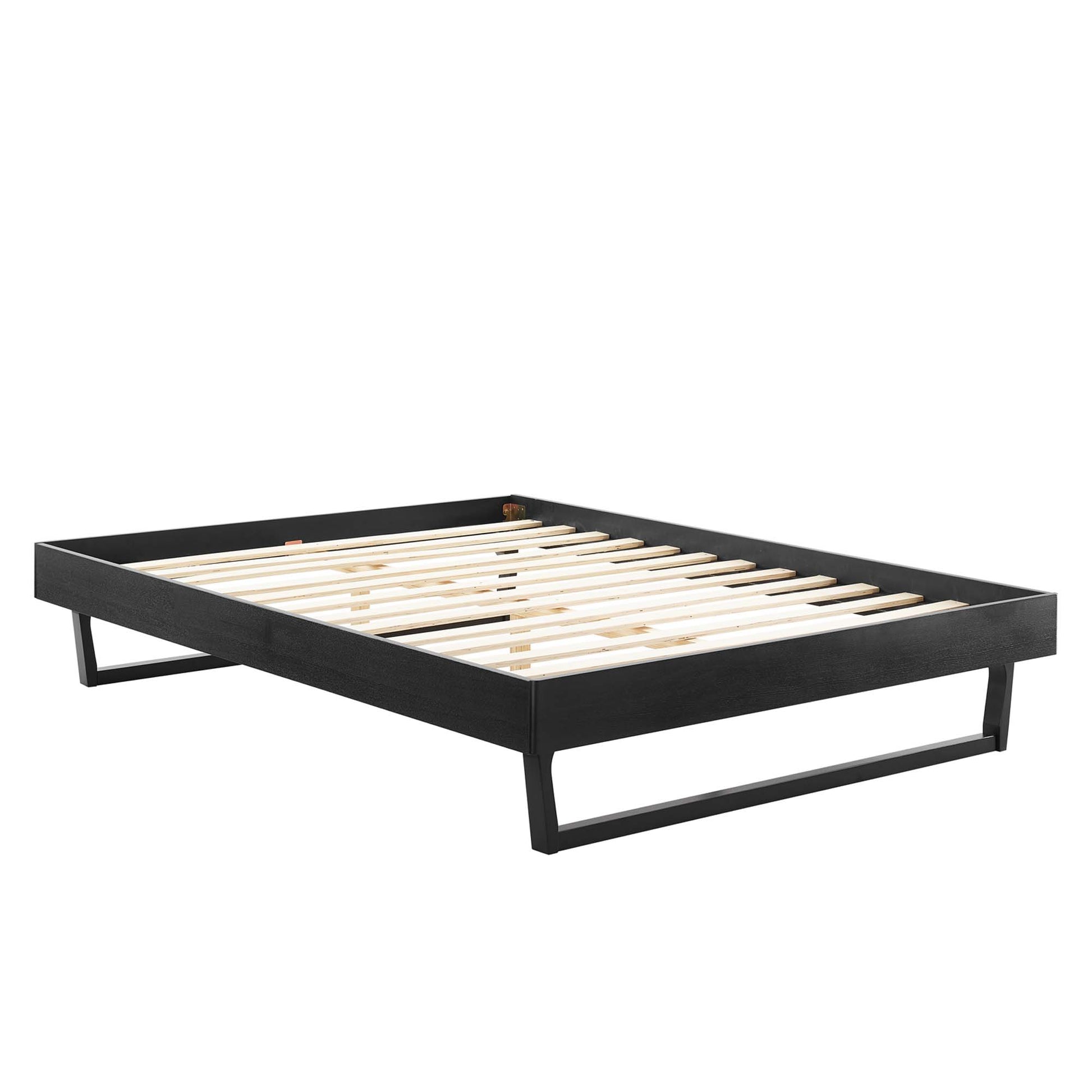 Billie Wood Full Platform Bed Frame - Gray