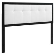 Draper Tufted Fabric and Wood Headboard - Black White
