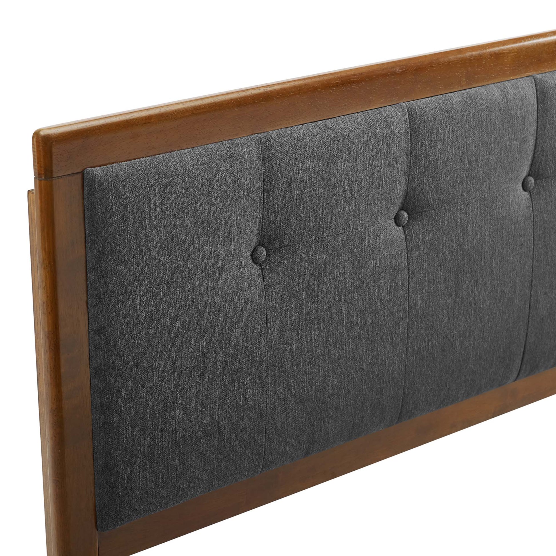 Draper Tufted Fabric and Wood Full Headboard
