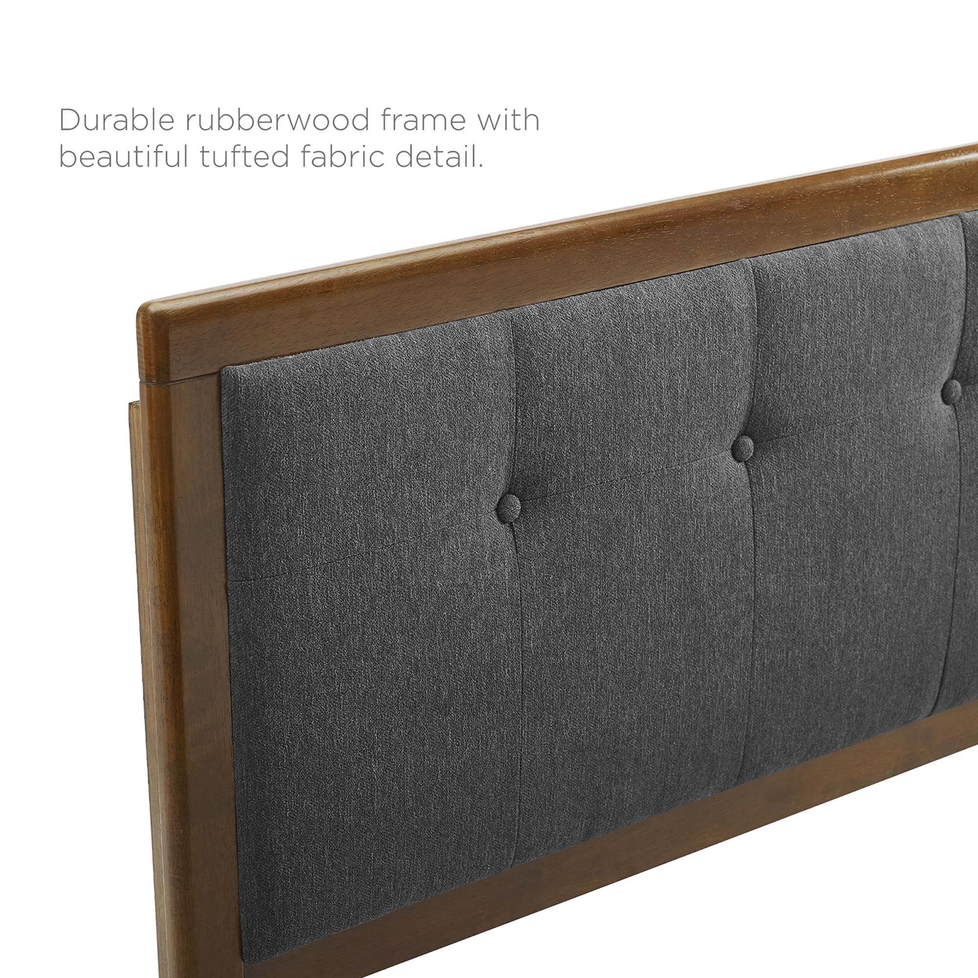 Draper Tufted Fabric and Wood Full Headboard