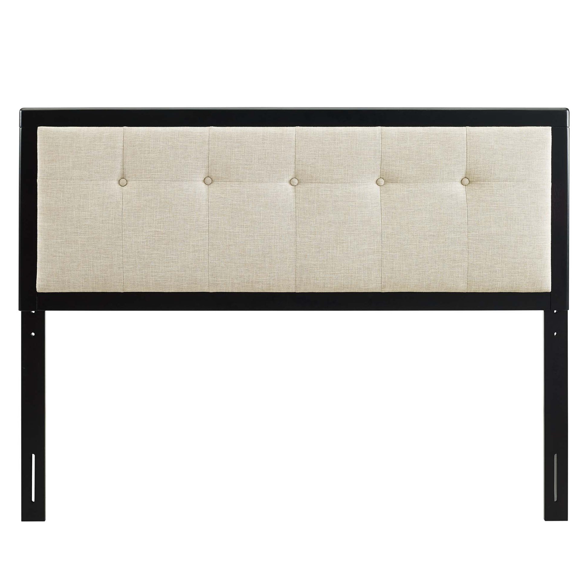 Draper Tufted Fabric and Wood Queen Headboard - Gray Charcoal